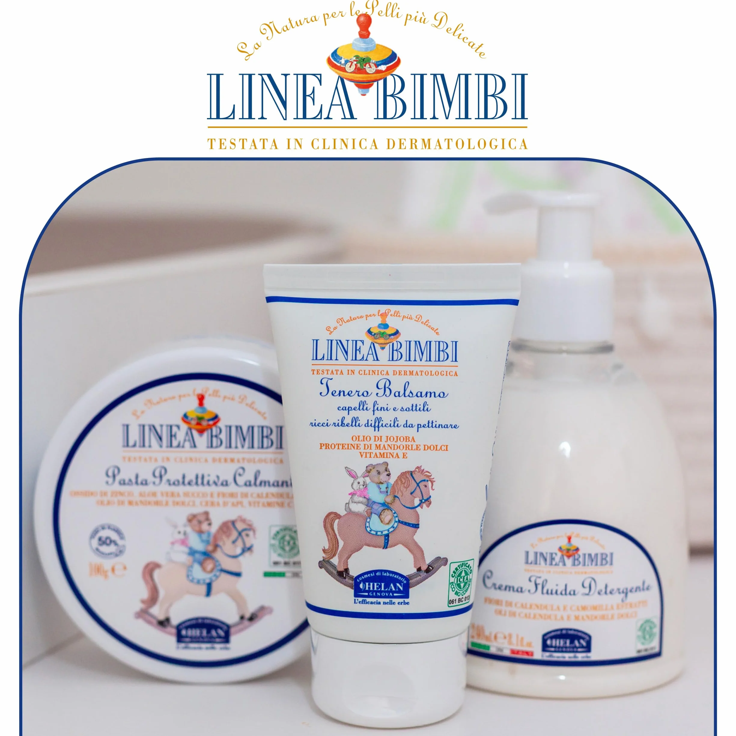 Helan, Linea Bimbi - Balsamo Capelli Ricci e Difficili da Pettinare Bambini, Districante Capelli Fini e Sottili Bambino e Bambina con Olio di Mandorle Dolci e Jojoba, Senza Parabeni e Siliconi - 50 ml