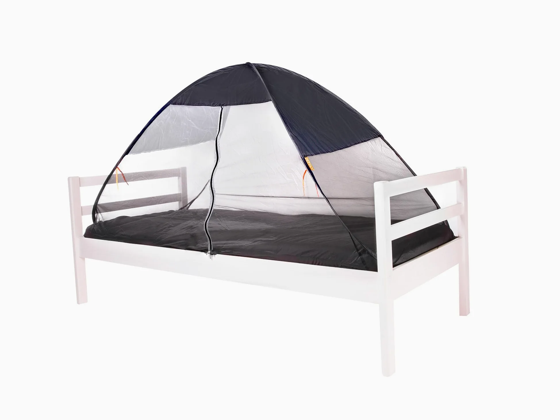 Deryan Tenda da letto pop-up – matrimoniale – zanzariera pop up – zanzariera letto – pieghevole e leight – 200 x 90 x 110 cm – zanzariera letto e zanzariera da viaggio con borsa – Grigio