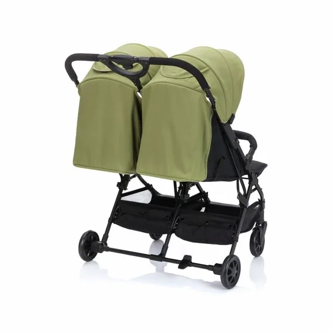 Fillikid Passeggino gemellare e fratelli gemelli – solo 10,2 kg e 78 cm di spessore, con posizione sdraiata, sedili regolabili indipendentemente, cintura a 5 punti e sospensioni – portata fino a 30 kg