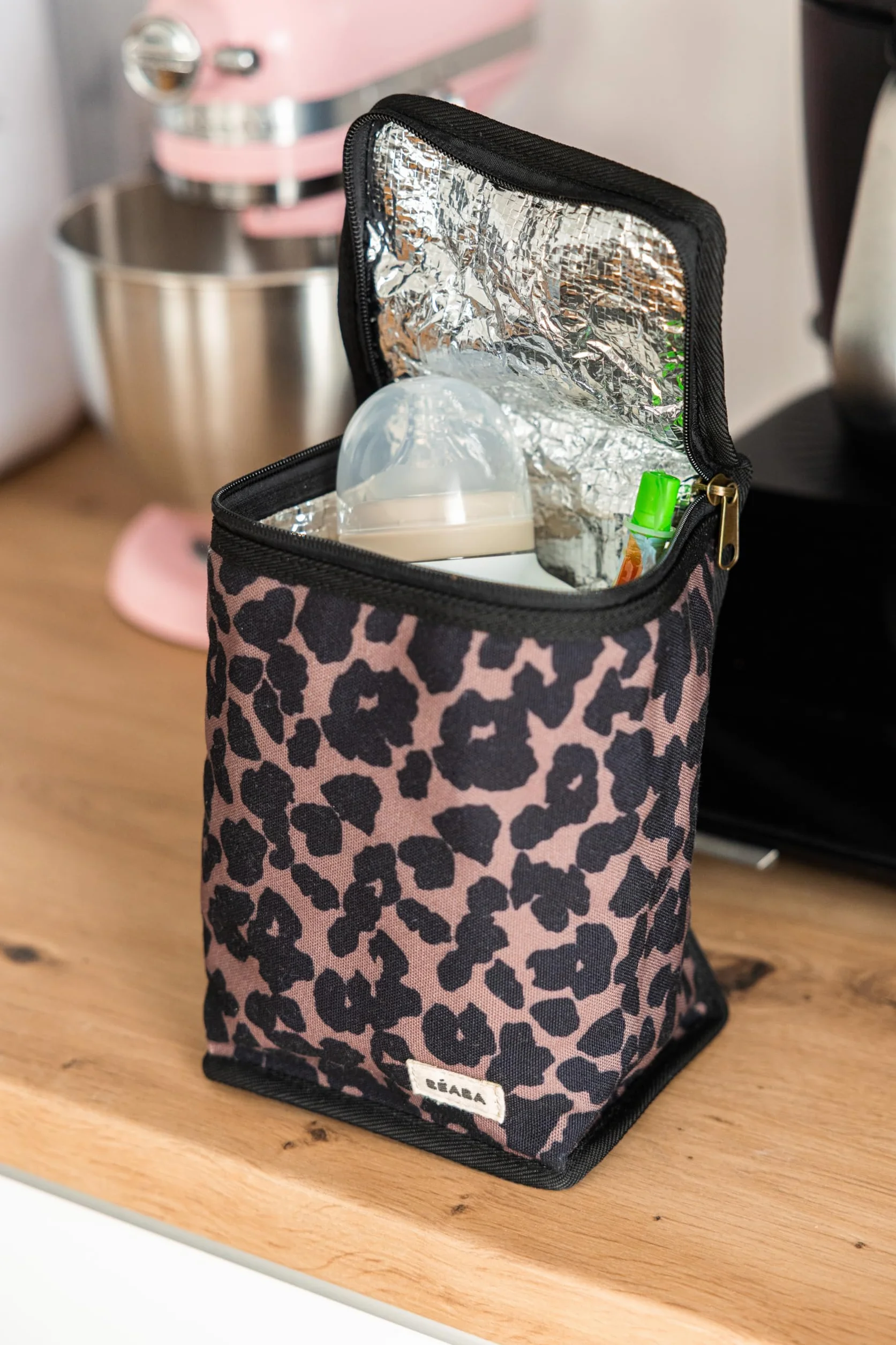 BÉABA - Borsa Termica Portapasto per Neonati, Contenitore Molto Capiente, Tasca per Biberon, Borsa per Trasportare Pasti Completi, Pieghevole, Materiale Morbido e Impermeabile