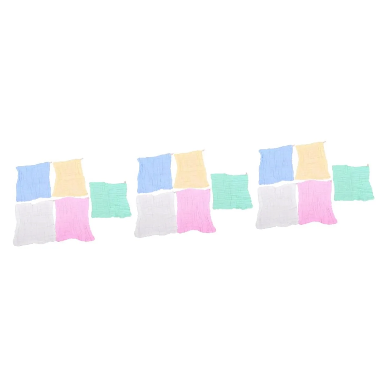 Toyvian 3 Set Di Salviette in Mussola Morbida Per Neonati 5 Stili Asciugamani Quadrati Per Neonati Prelavati Delicati Per La Pelle Del Bambino 5 Pezzi*3
