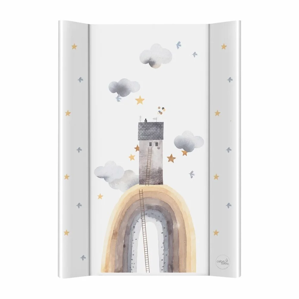 CEBA BABY Materassino avvolgente morbido 50 x 70 cm – Tappetino avvolgente profilato per documenti fissi Basic, Oeko-Tex Standard 100 (Rainbow Home)