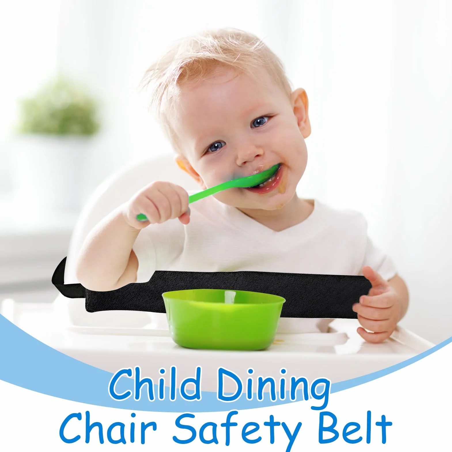 Cinture Seggiolone Pappa Universale, Cinturino Sicurezza Bambini, Cinghia Passeggino, Clip Cinghia Seggiolino, Adatto per Sdraietta Neonati, Sedie e Carrelli