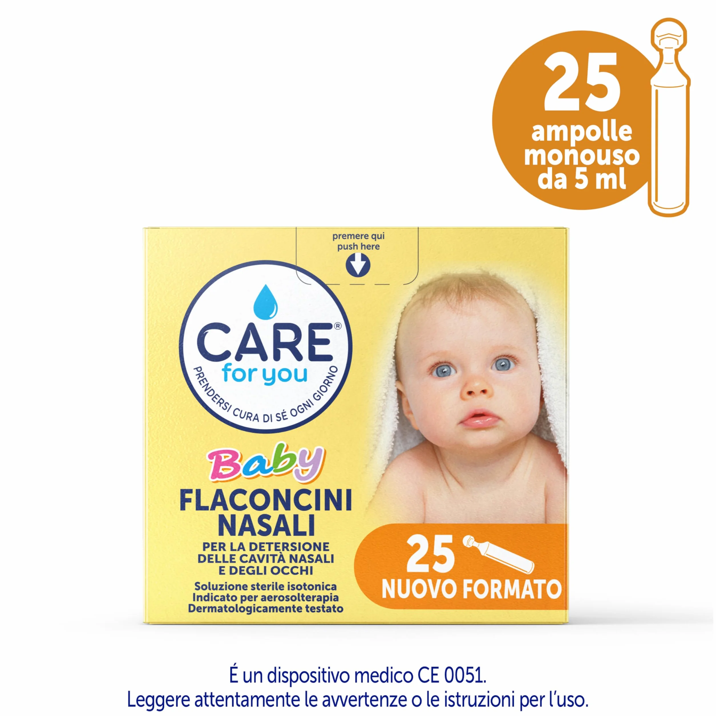 CARE for you Flaconcini Nasali Monodose per Bambini, 24 x 5ml