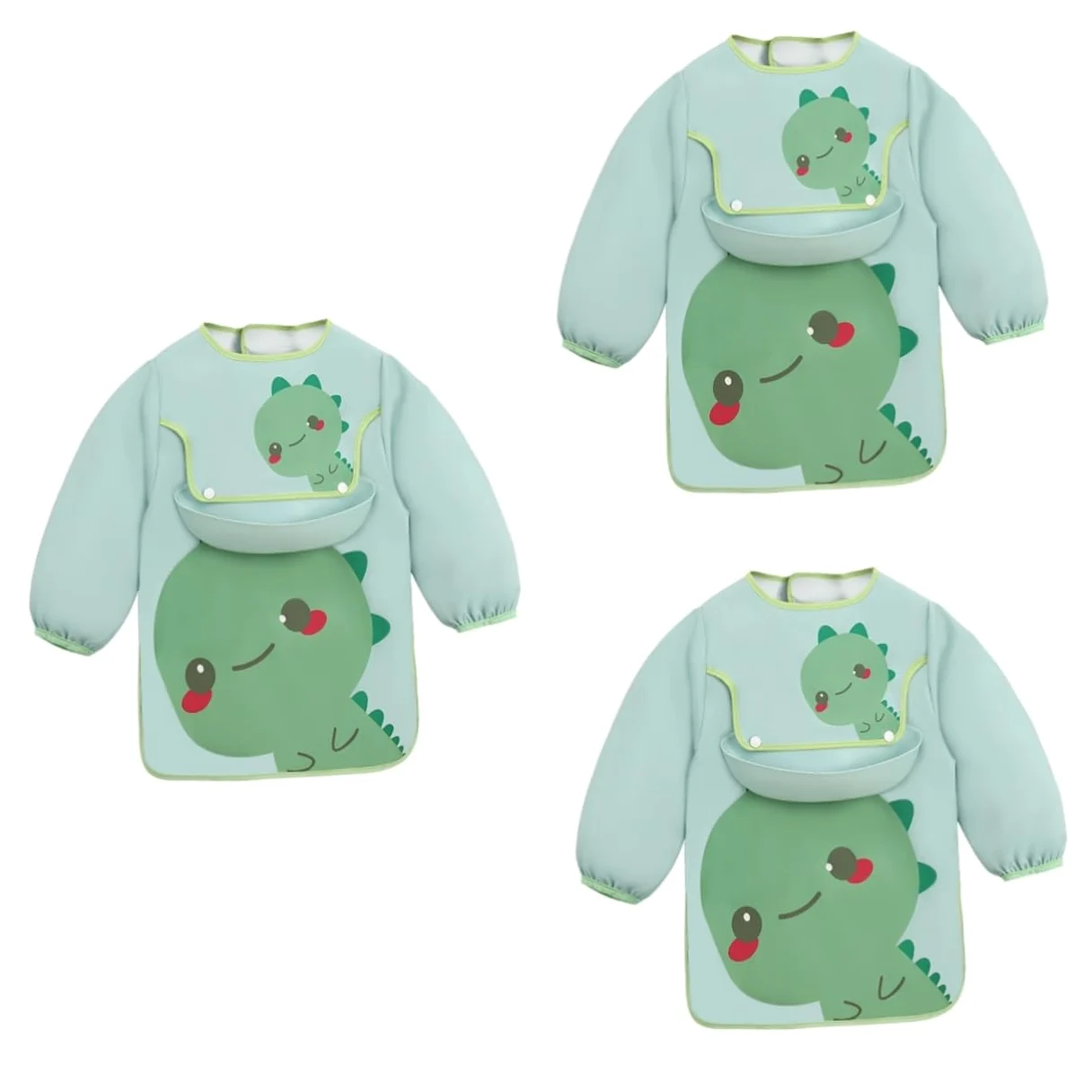 Abaodam 3pezzi Bavaglino Per Smock Con Maniche Lunghe Per e Attività Ricreative Design