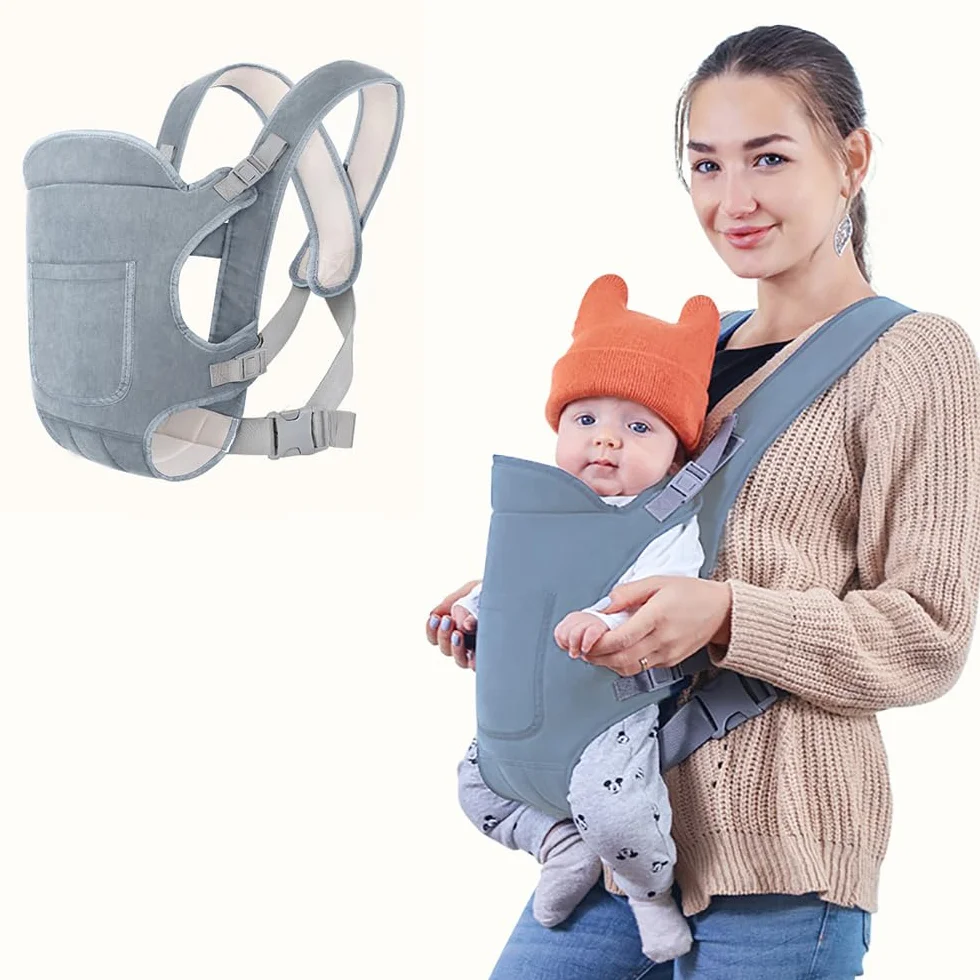 Marsupio Neonato,Marsupio Neonato 0-24 Mesi,Fascia Porta Bebe,Marsupio Neonati Ergonomico, Porta Bambino da 0-24 Mesi(Inferiore a 15kg) Puro Cotone Traspirante Leggero per Neonati