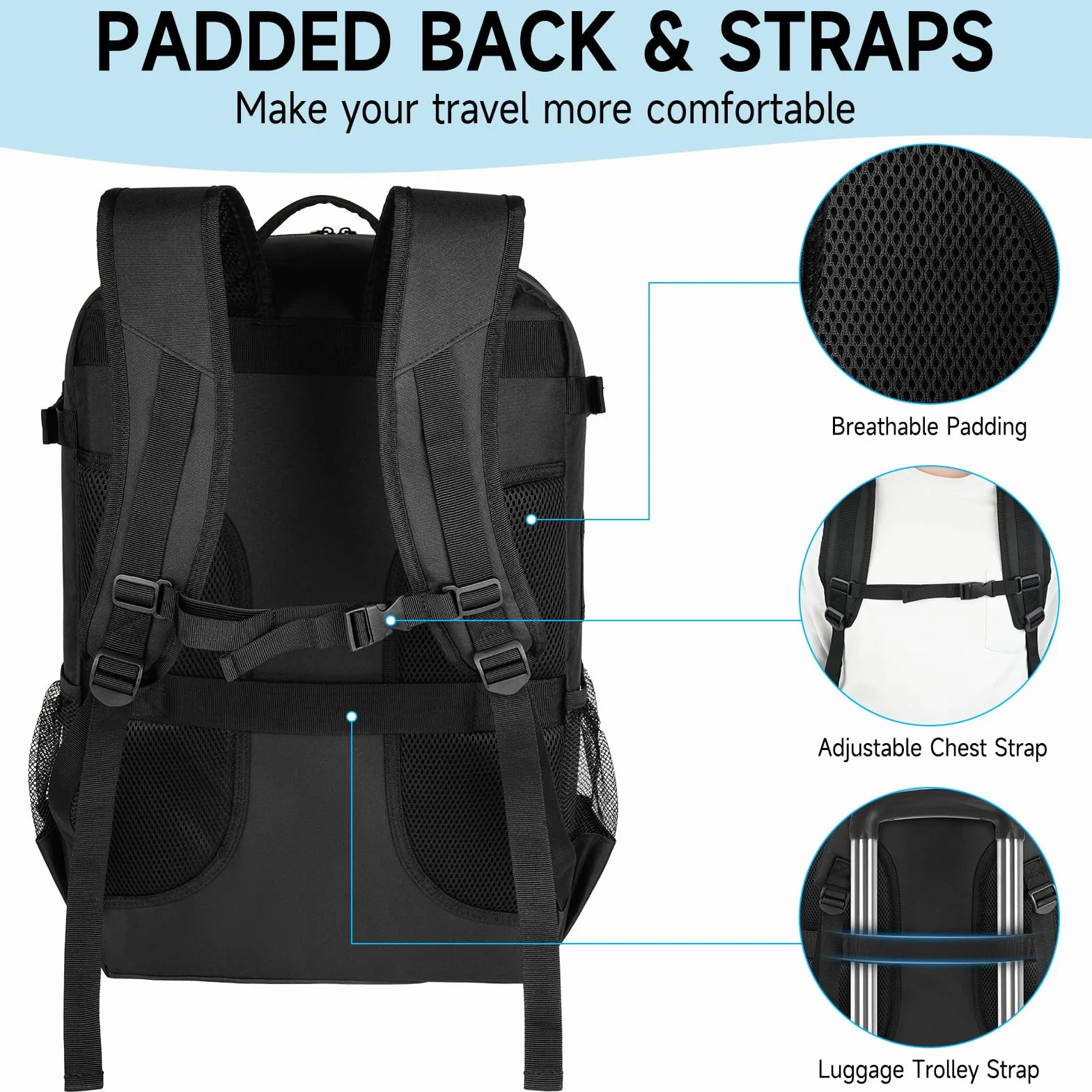 Borsa da viaggio per passeggino, zaino imbottito compatibile con passeggino Gb Pockit/GB Pockit+ All City/GB Pockit Air All Terrain/Cybex Libelle 2, borsa portaoggetti per accessori per passeggino di