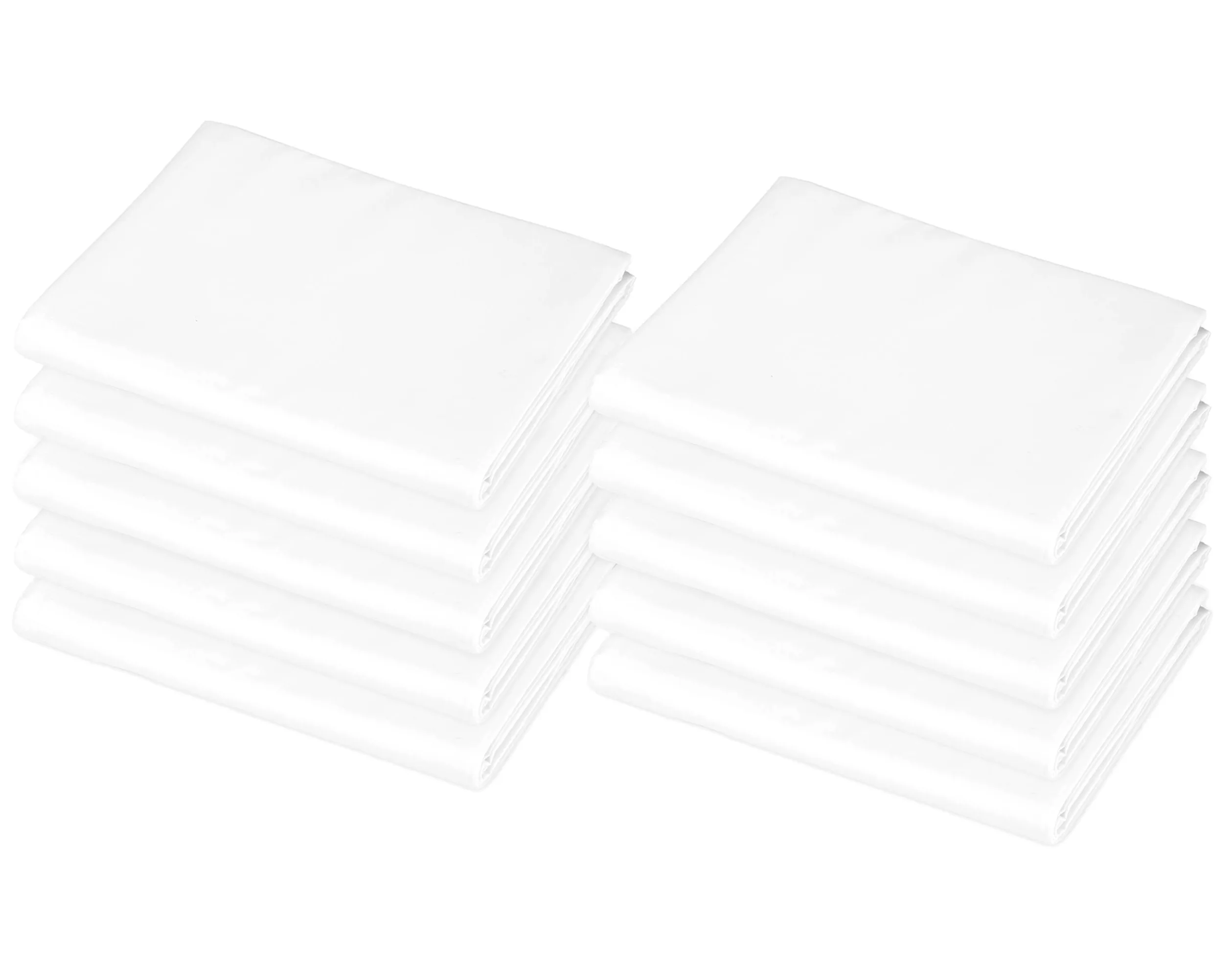 American Baby Company 10 lenzuola per lettino in 100% percalle di cotone naturale, per asilo nido, dimensioni standard 58,4 x 129,5 cm, morbide e traspiranti, per asilo nido e scuola materna, bianco