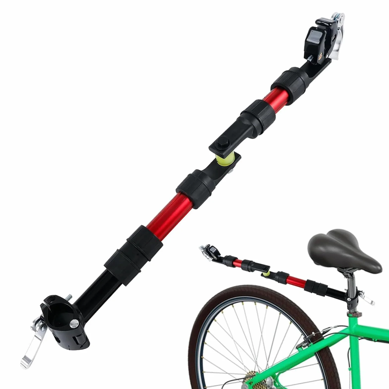 Attacco per Rimorchio Bici, Adattatore Universale per Carrelli, Accessori Portapacchi Posteriore in Lega per Trasporto Bambini Animali Domestici e Avventure all'Aperto
