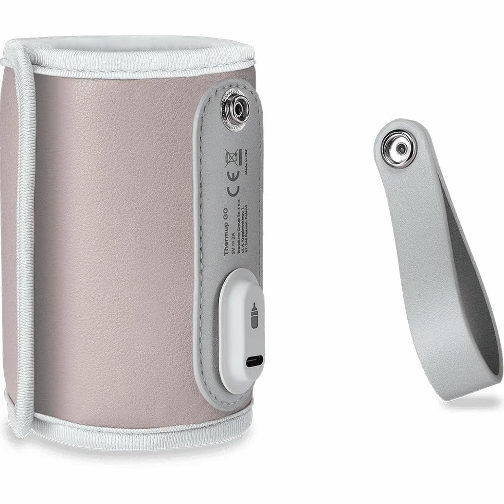 LIONELO Thermup Go Scaldabiberon portatile per mantenere la temperatura, Alimentato tramite il cavo USB Mantenere temperatura di latte e pappe neonato, Scaldabiberon auto, Senza BPA Piccolo e leggero