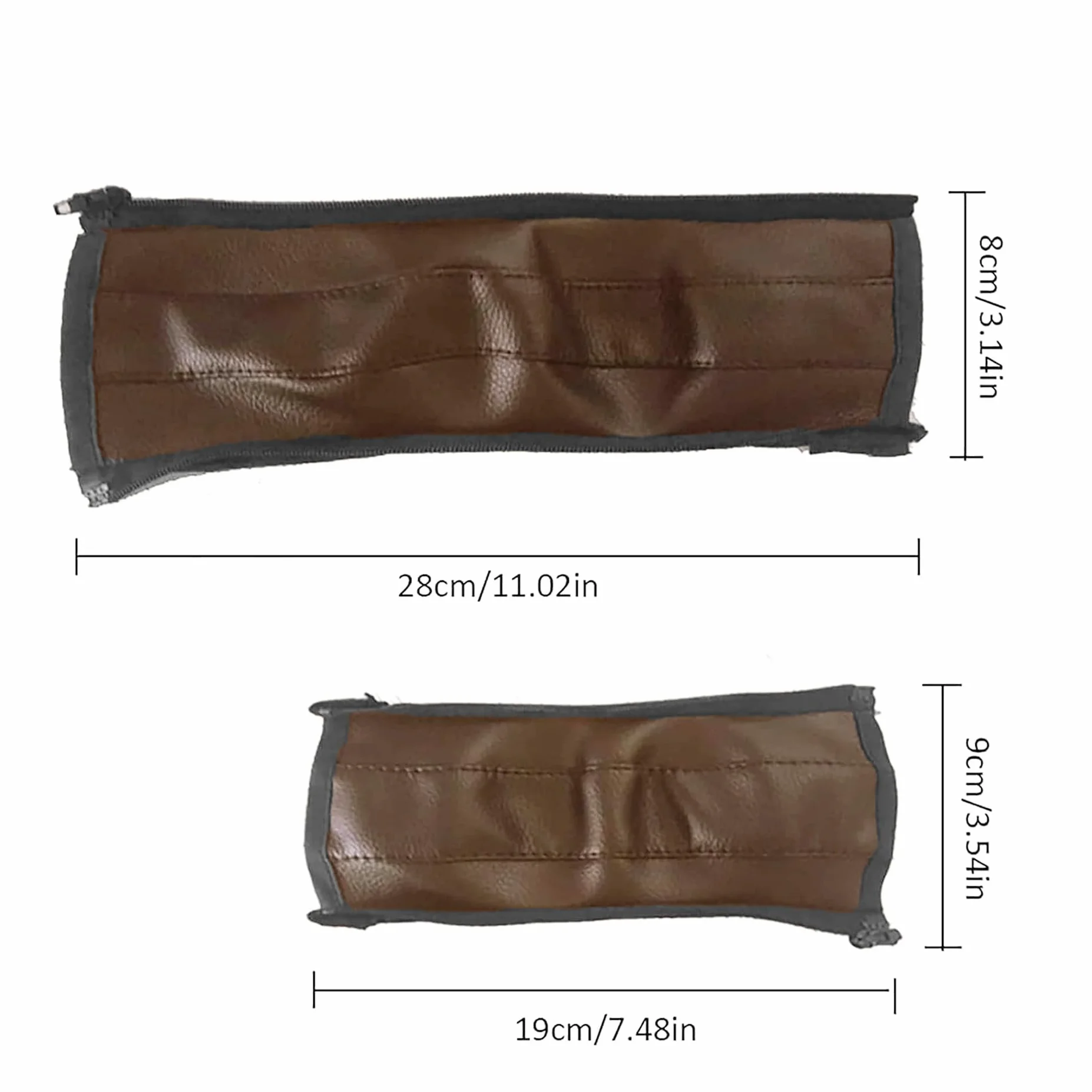 Set di 4 Coperture per Maniglie in Pelle PU Antipolvere, Accessori per Passeggino, Protezione per Maniglia Passeggino Adatto alla Maggior Parte dei Modelli di Passeggini