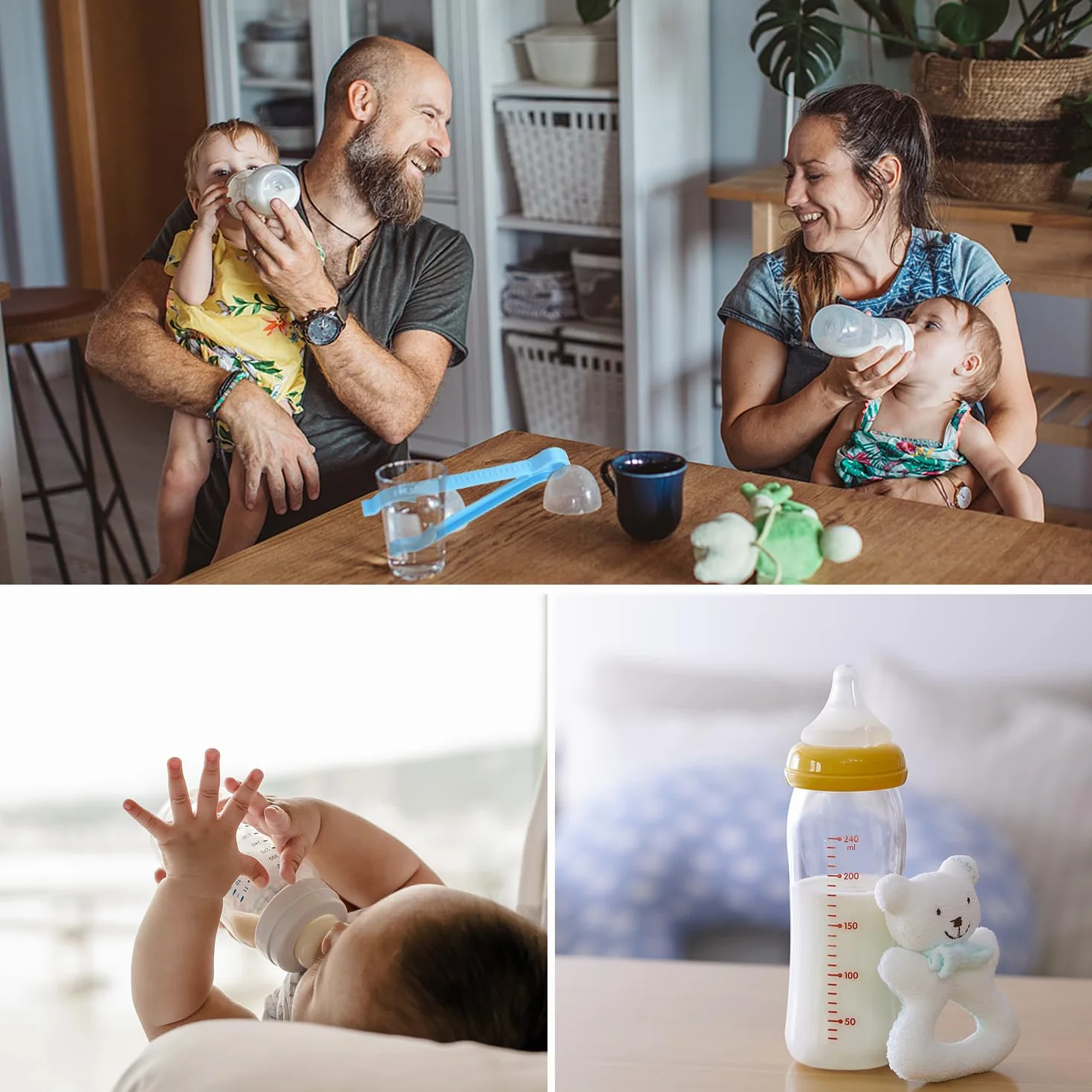3 Pezzi Pinze per Biberon Multifunzione, Bottiglia Multifunzione Morsetto Pinze Sterilizzate per Neonati Strumento per La Pulizia Delle Bottiglie Clip Anti-Scottature per Biberon Bambini