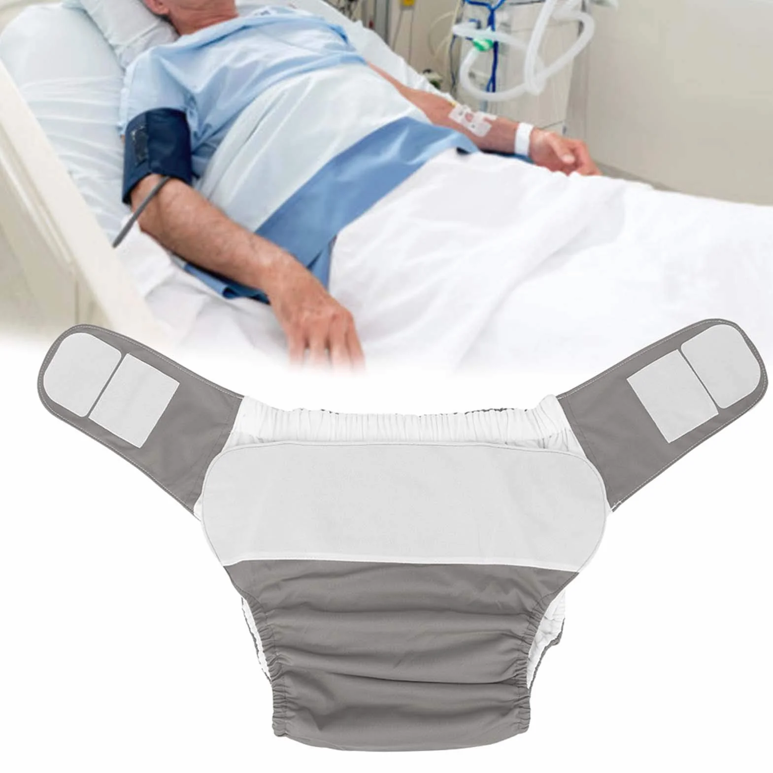 Pannolini Nuoto per Adulti, Pannolini Nuoto Impermeabili, Pannolini di Stoffa Riutilizzabili, Pantaloni per Pannolini per Anziani, (Taglia unica (misura 1'5 a 3'8 di