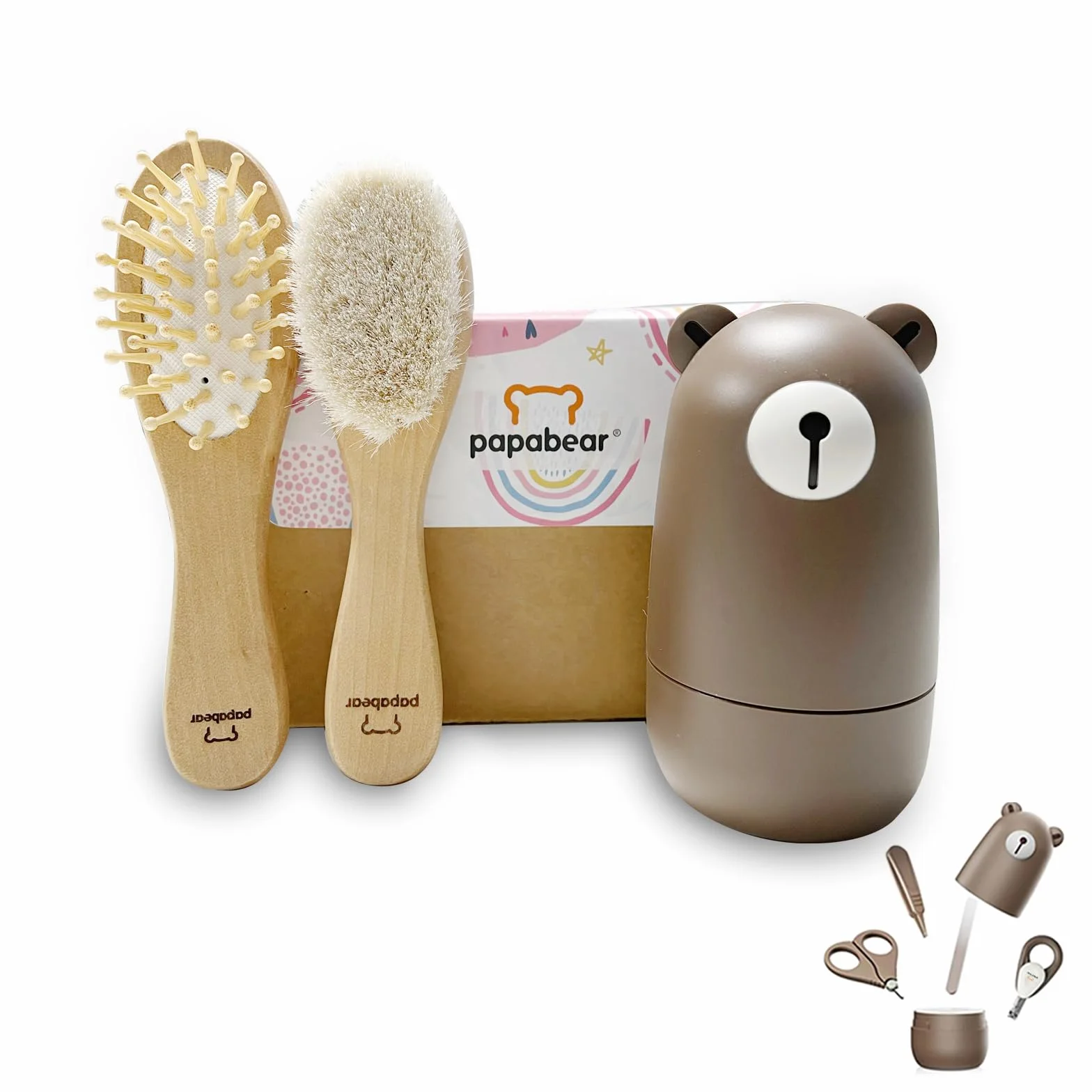 Set di tagliaunghie per neonati con simpatica custodia, set di lime per unghie e piedi per manicure e pedicure neonatale, regalo per la neomamma
