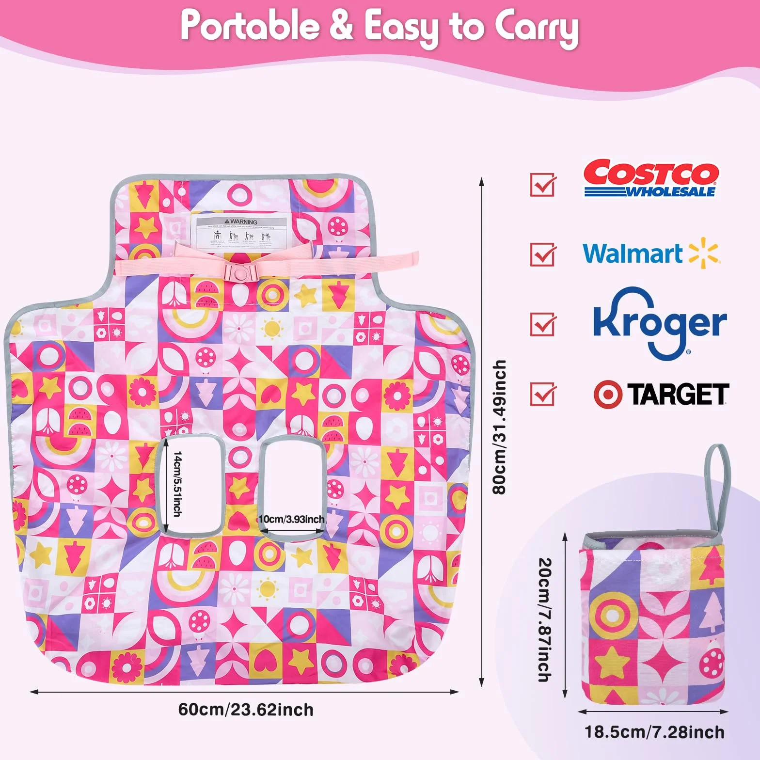 Copertura del Carrello Della Spesa per il Bambino,Copertura Sottile per Seggiolone Copertura per Carrello Della Spesa,Morbido e Confortevole, Lavabile in Lavatrice,Adatto all'uso Estivo