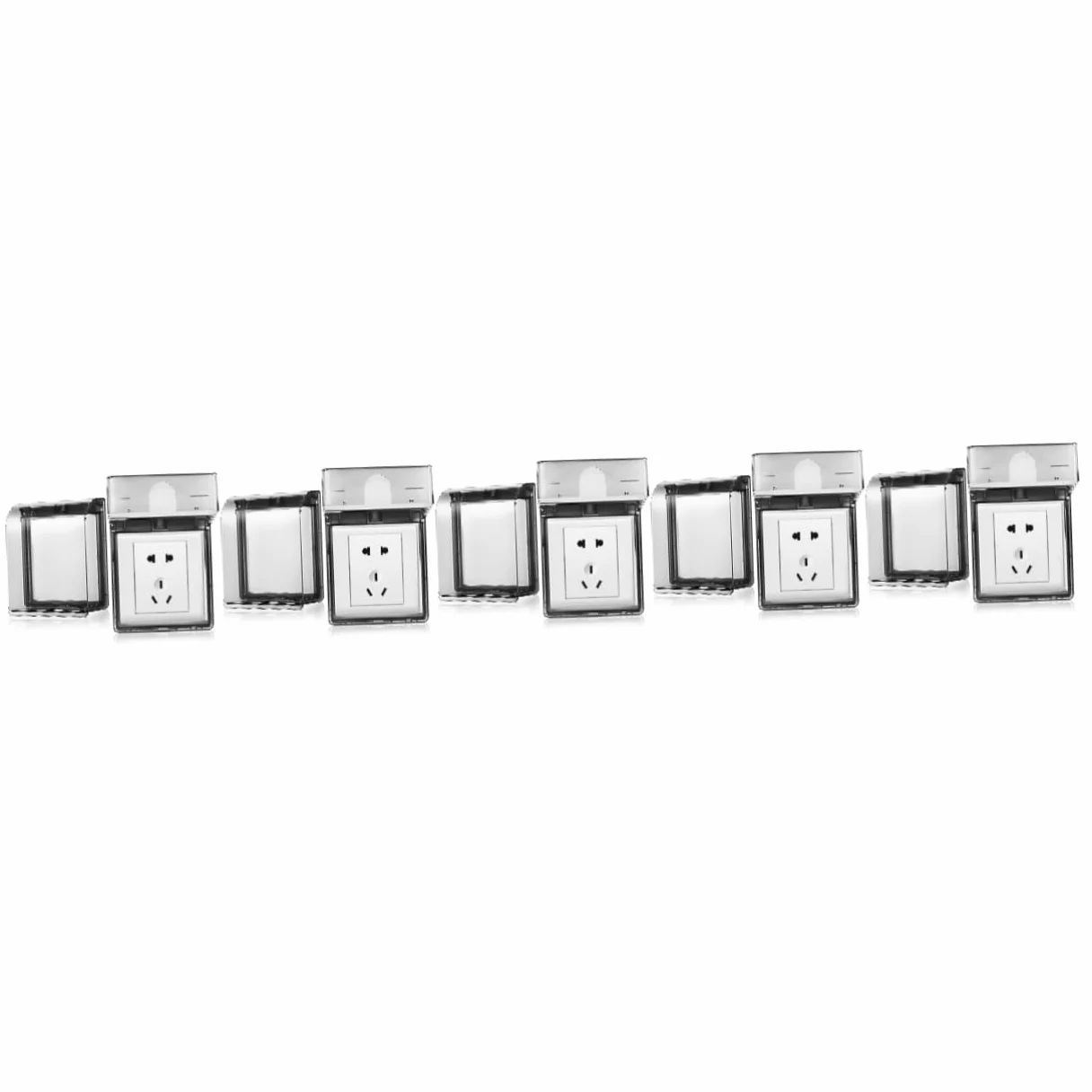Amosfun 5 Set Di Prese Portatili Ultrasottili Copripresa in Materiali Colorati 2 Pezzi * 5