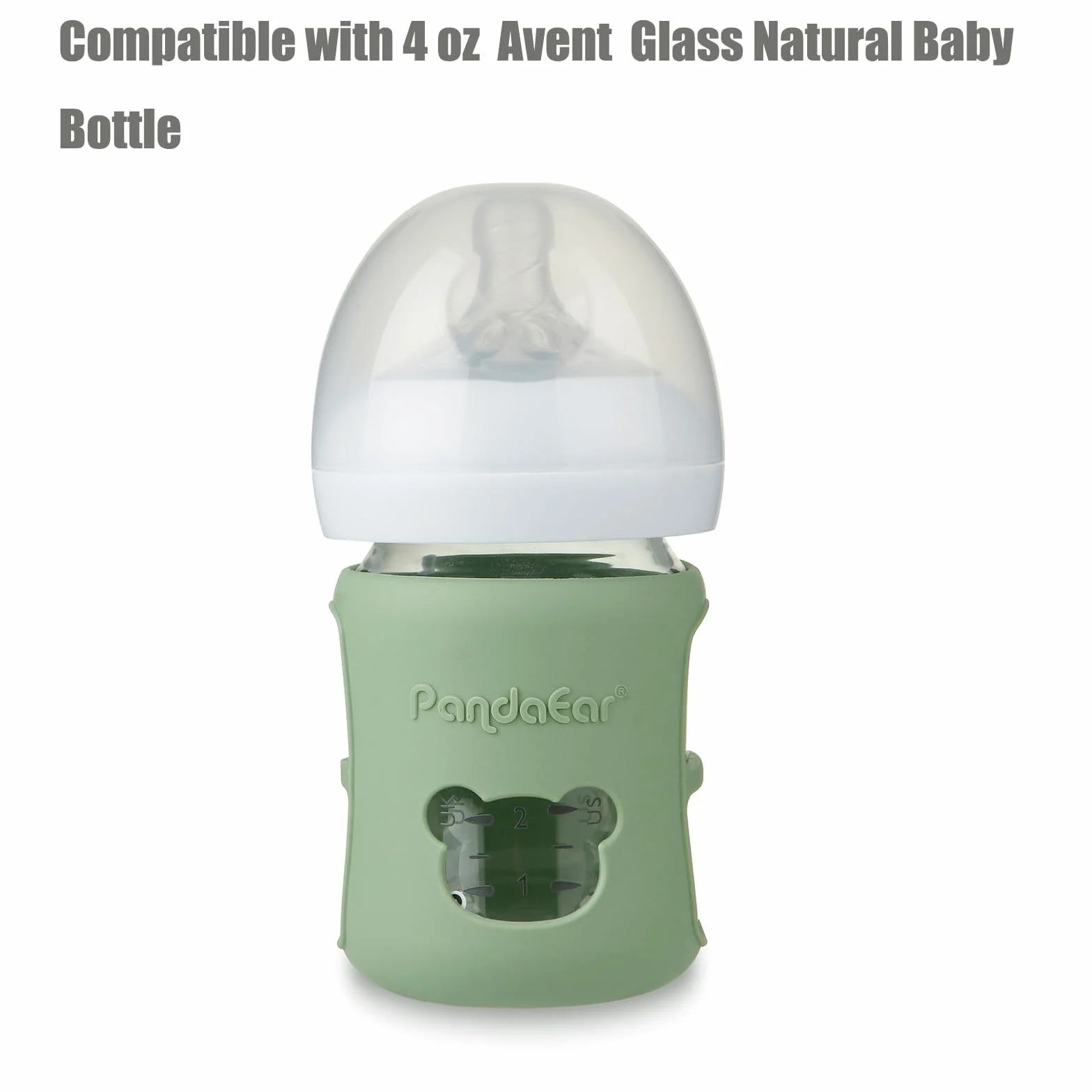 PandaEar Set Da 3 Manicotti In Silicone Per Biberon In Vetro Philips Avent Natural Da 120 ml, Antiurto E Resistenti Al Calore, Senza BPA