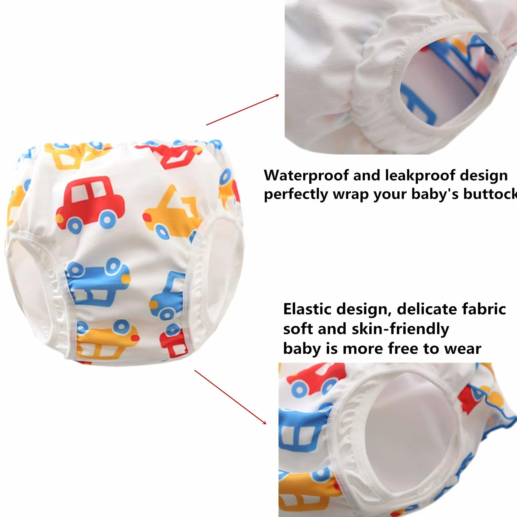 Pannolini da nuoto riutilizzabili, 2 pezzi pantaloni da nuoto per bambine (0-4 anni), pannolino da nuoto con volant, costume da bagno (colore C, XL-36-44lb/3-4 anni)