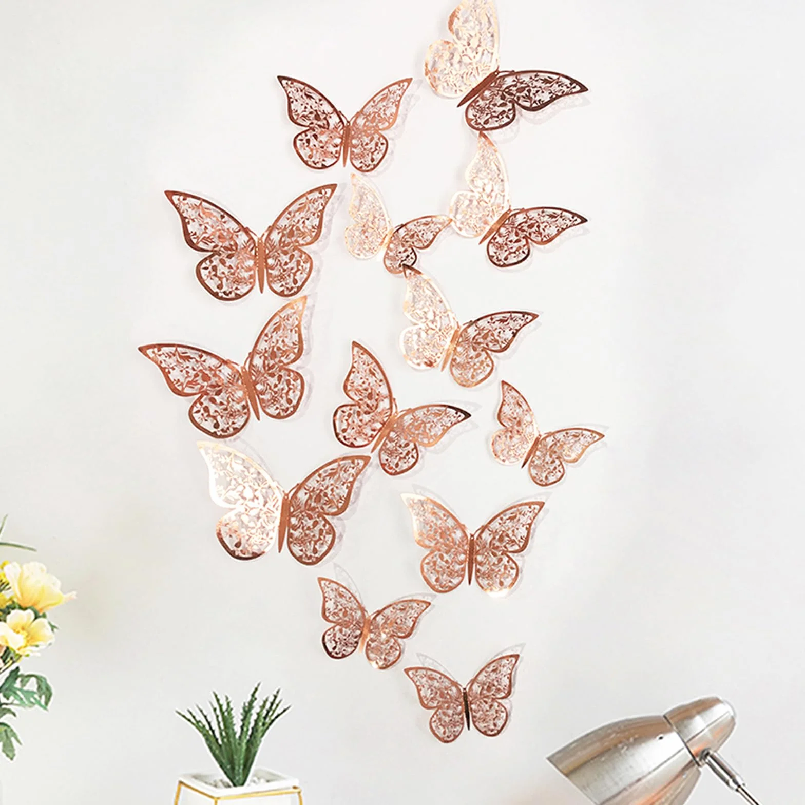 72 Pezzi Adesivi Murali a Forma di Farfalla, Decorazione da Parete a Farfalla, Decorazioni da Parete Creative, Adesivo Muro Decorativo, per Della Stanza, Matrimoni, Casa, Feste di Compleanno