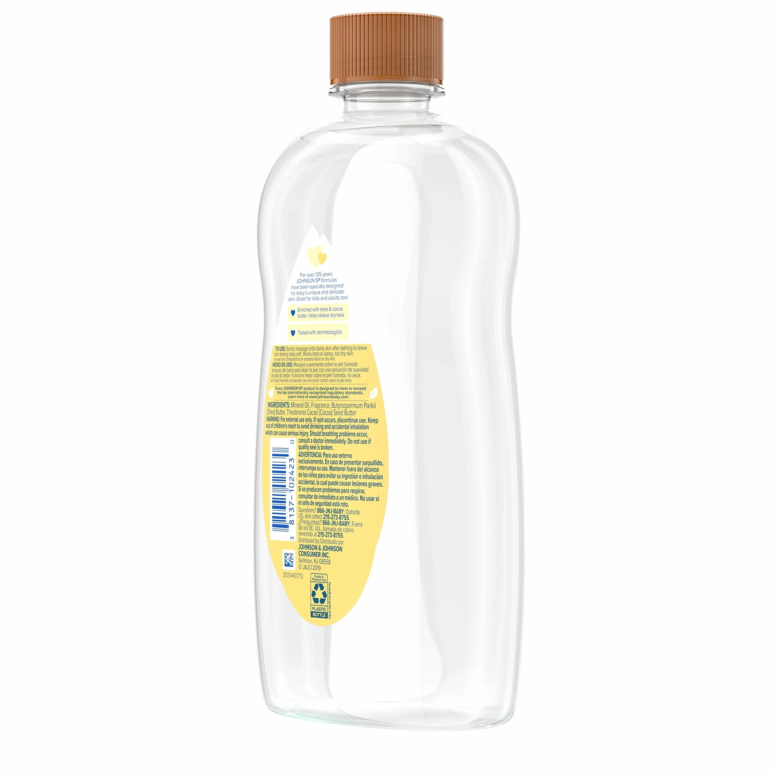 Johnson's Baby Oil Shea and Cocoa Butter, 590ml (Pack of 2)