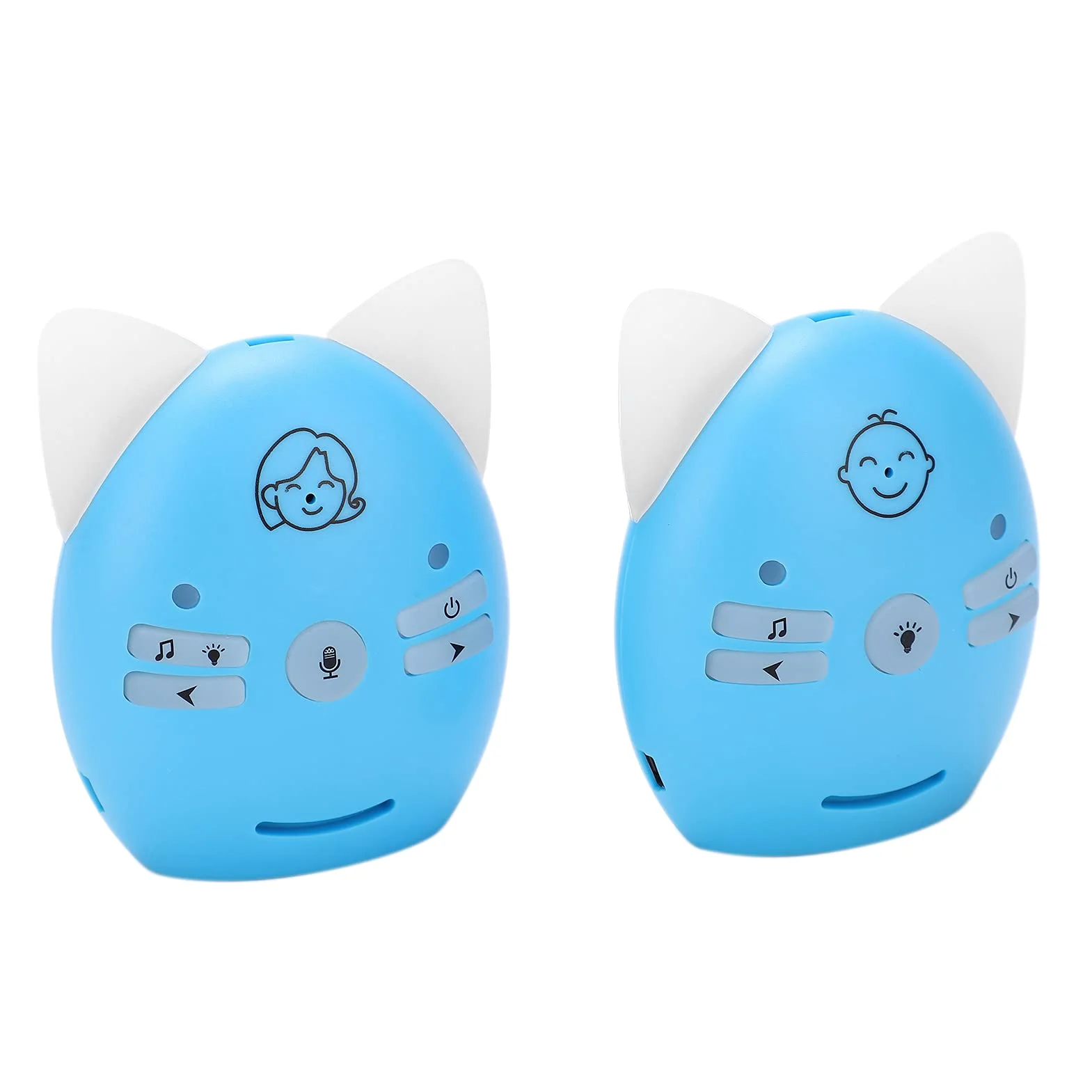 RiToEasysports Baby Monitor Audio Digitale, Viva Voce Bidirezionale con Luci Notturne e Allarme Sonoro, per Camera dei Bambini (Spina UE 100-240 V)