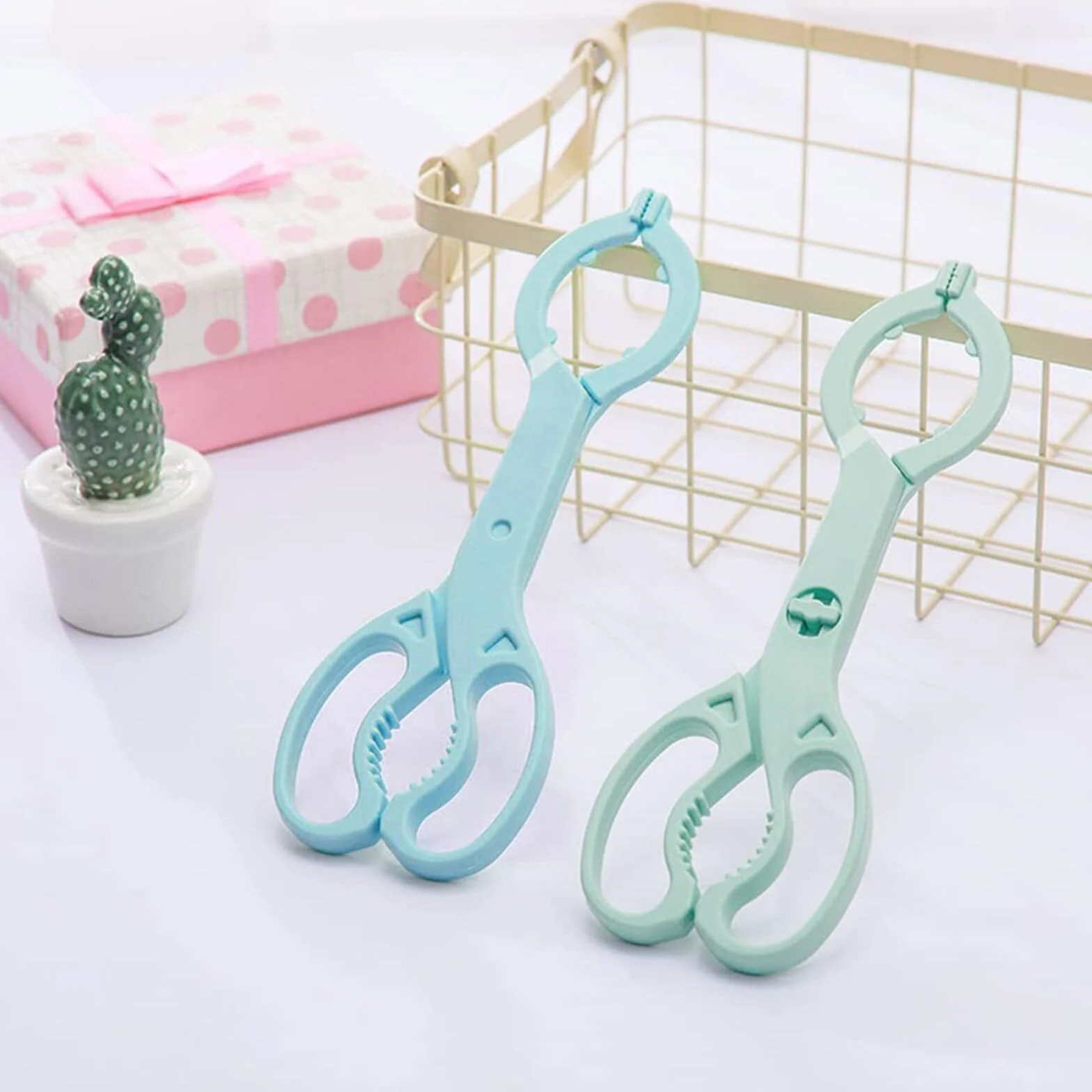 2 pz antiscivolo allattamento bottiglia calda capezzolo ciuccio Tong Silicone Baby Safety Bottle Holder Skidproof Infant Bottle Clip per Anti scottatura