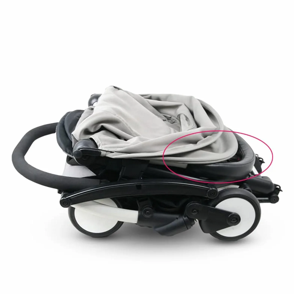 Barra paraurti regolabile per passeggino, compatibile con Babyzen YOYO2 YOYO+, ROMIRUS, pelle sintetica in poliuretano