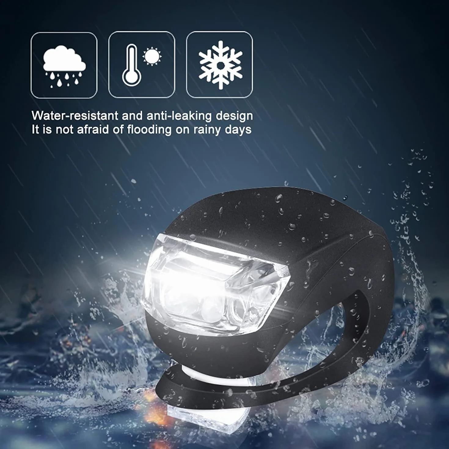 4 luci per carrozzina in silicone: luci LED impermeabili in silicone, luce per carrozzina con LED luminoso e 3 funzioni luminose, luce a LED per passeggino, attività all'aperto, corridore