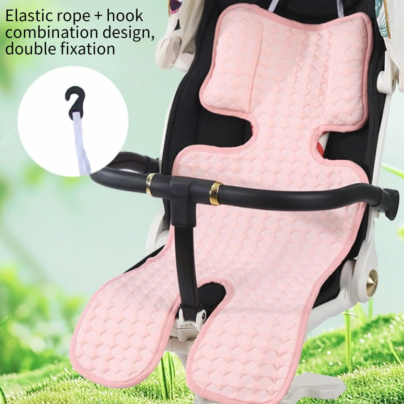 Generico Cuscino Rinfrescante per Passeggino, Cuscino Termoregolatore Per Auto, Rivestimento Termico per Seggiolino Auto e Altalene con Materassino Igienico
