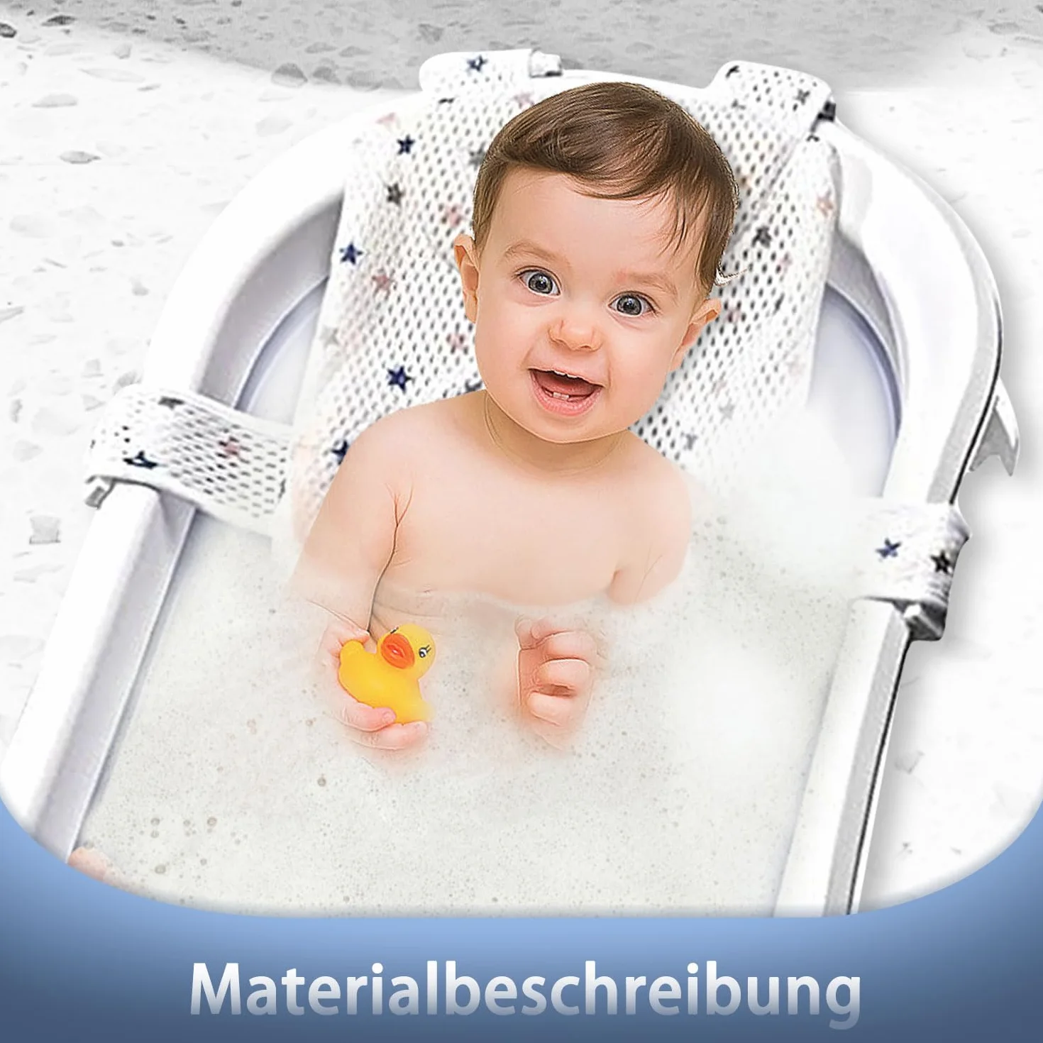 Cuscino Bagnetto Neonato Universale, Tappetino da Bagno per Neonati, Rete Bagnetto Sedile Bagnetti, Bagnetto Supporto Sedile Regolabile, Tappetino per il bagnetto Neonato, per Bambino 0-3 anni