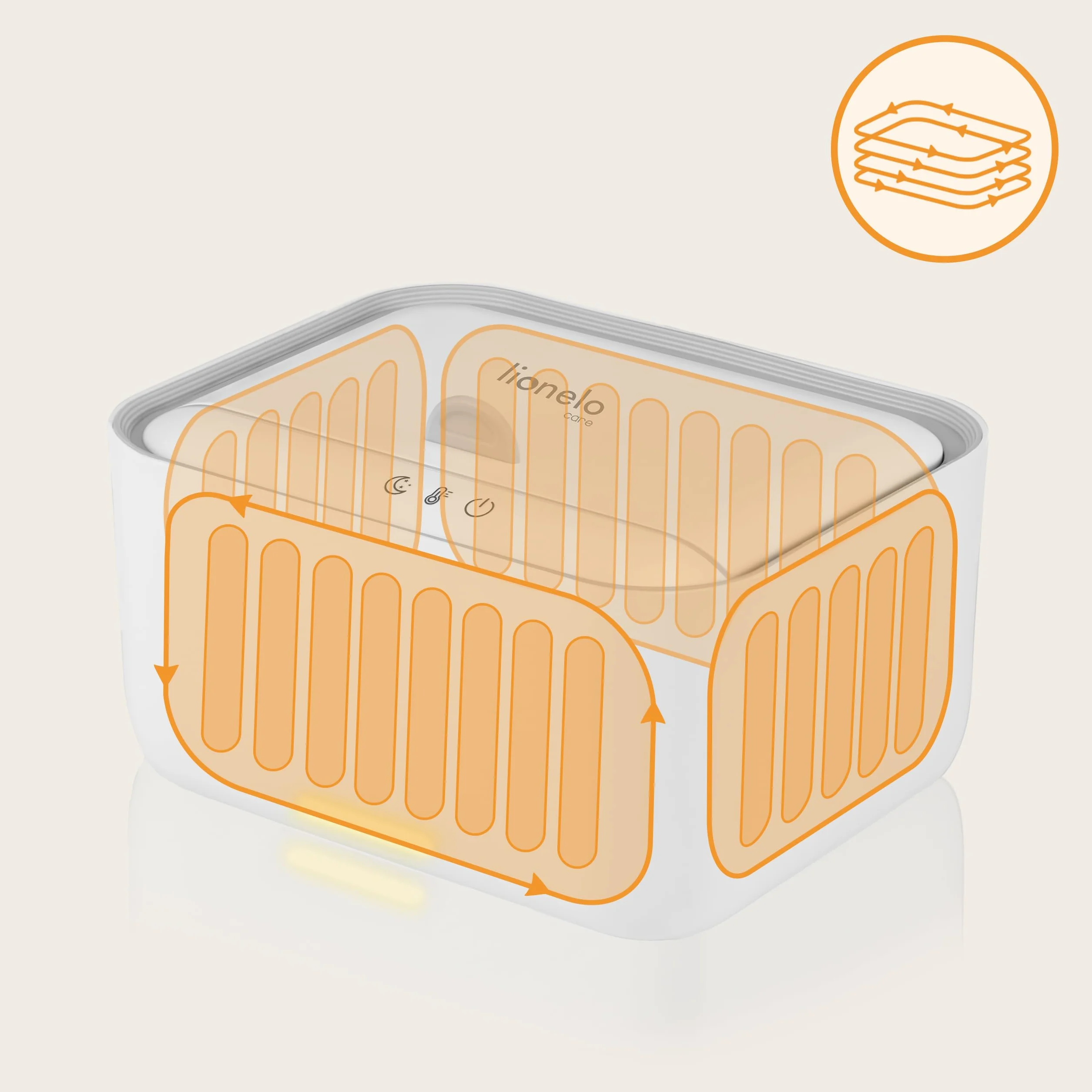 LIONELO BabyBliss Scaldasalviette per Neonati con Pannello Touch, Senza BPA | 3 Livelli di Temperatura, Luce Notturna, per Salviette Umidificate Lavabili