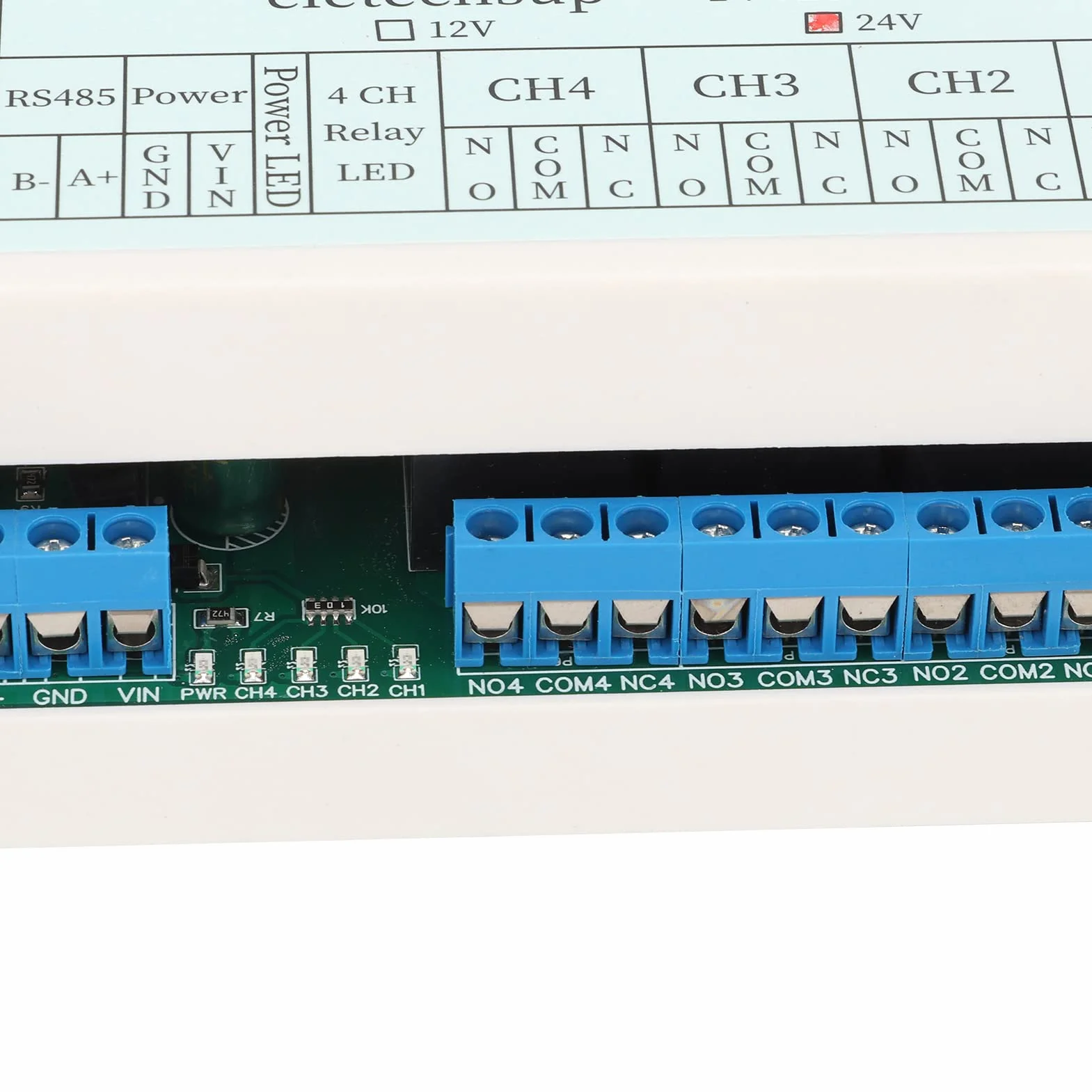Modulo Relè Wireless con 4 Ingressi/uscite, Ricevitore Trasmettitore RS485,Inclusa - Controlla Facilmente I Tuoi Dispositivi da Remoto(24 V)