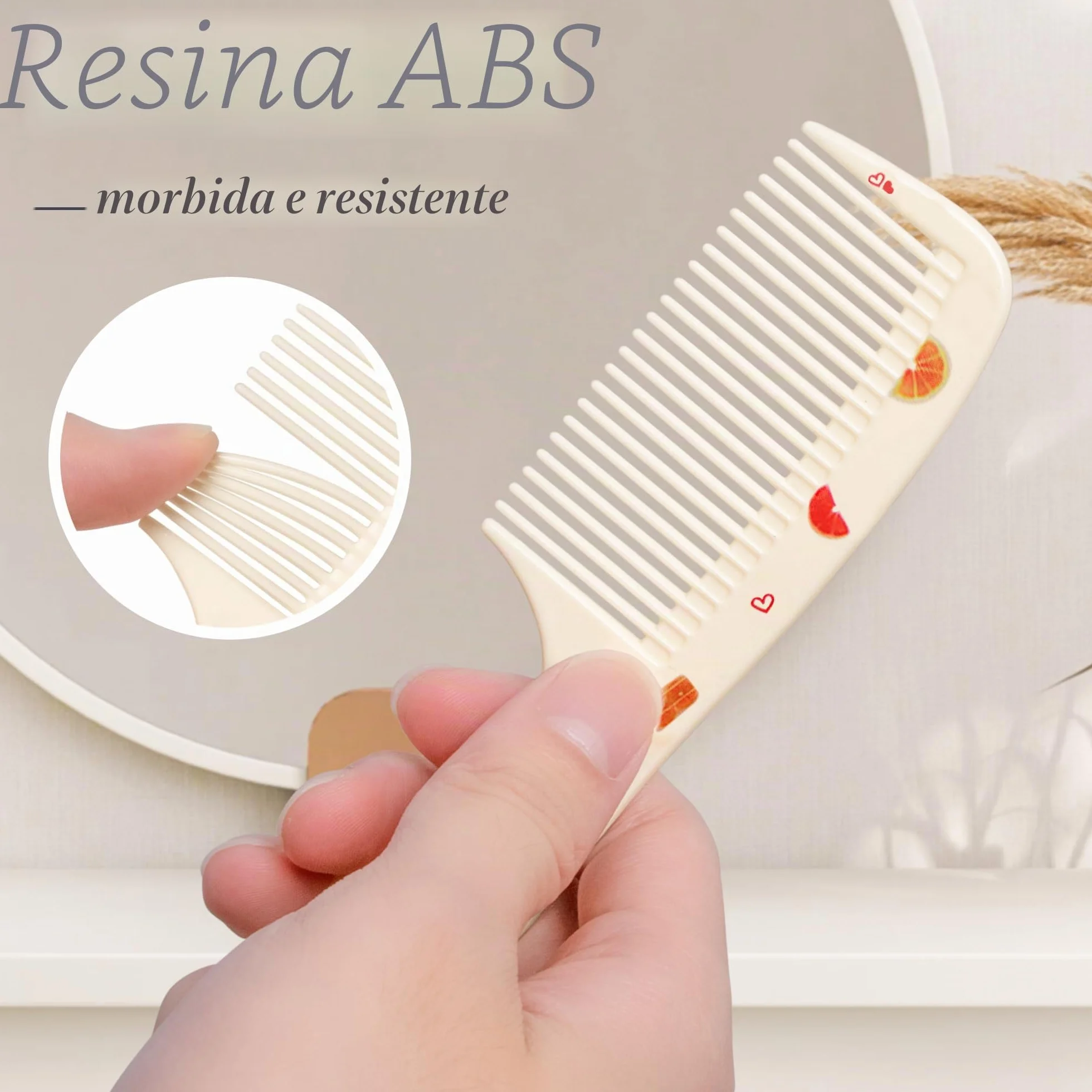 Set di 4 Spazzole per Capelli e Pettini Bambina, Pettine Districante per Capelli Bagnati e Asciutti, Spazzola a Coda di Ratto per Parrucchieri Ragazze e Ragazzi, Regalo Carino