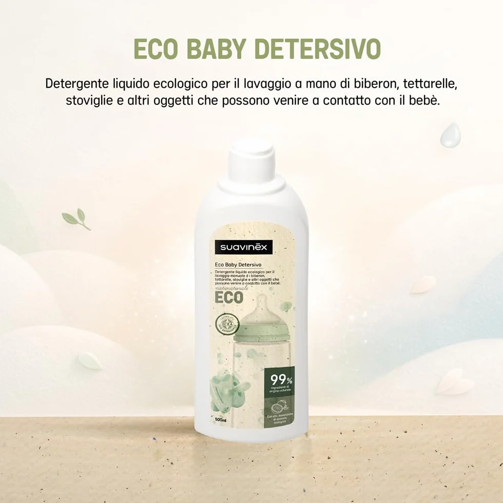 Suavinex Multipack Eco Baby Detergente per Biberon e Tettarelle 6 x 500 ml, Detergente stoviglie, Biberon Tettarelle ecologico