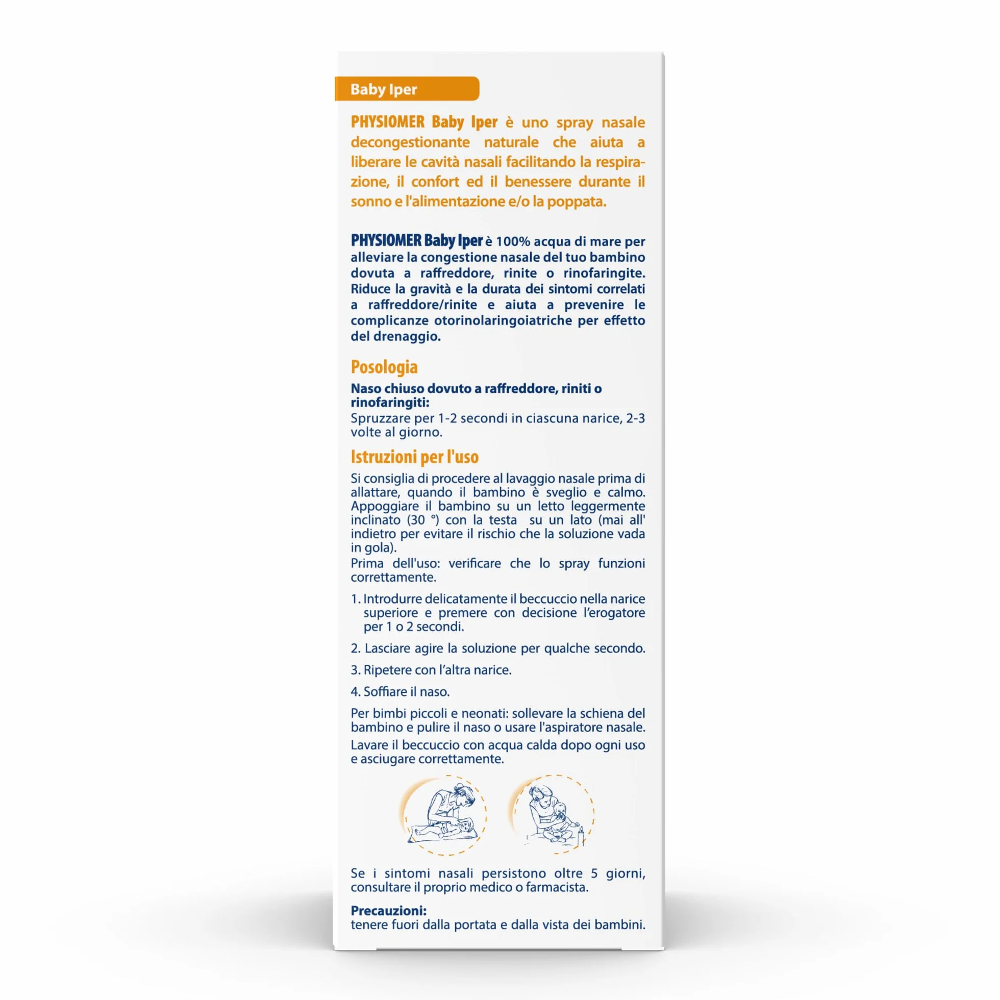 Physiomer® Baby Plus Spray Nasale 115 ml - Congestione Forte - 3in1: Decongestiona │ Allevia │ Ripristina - Acqua di mare pura al 100%│ Elevata concentrazione di Sali │ Dai 2 mesi di età│ Comfort Tip®