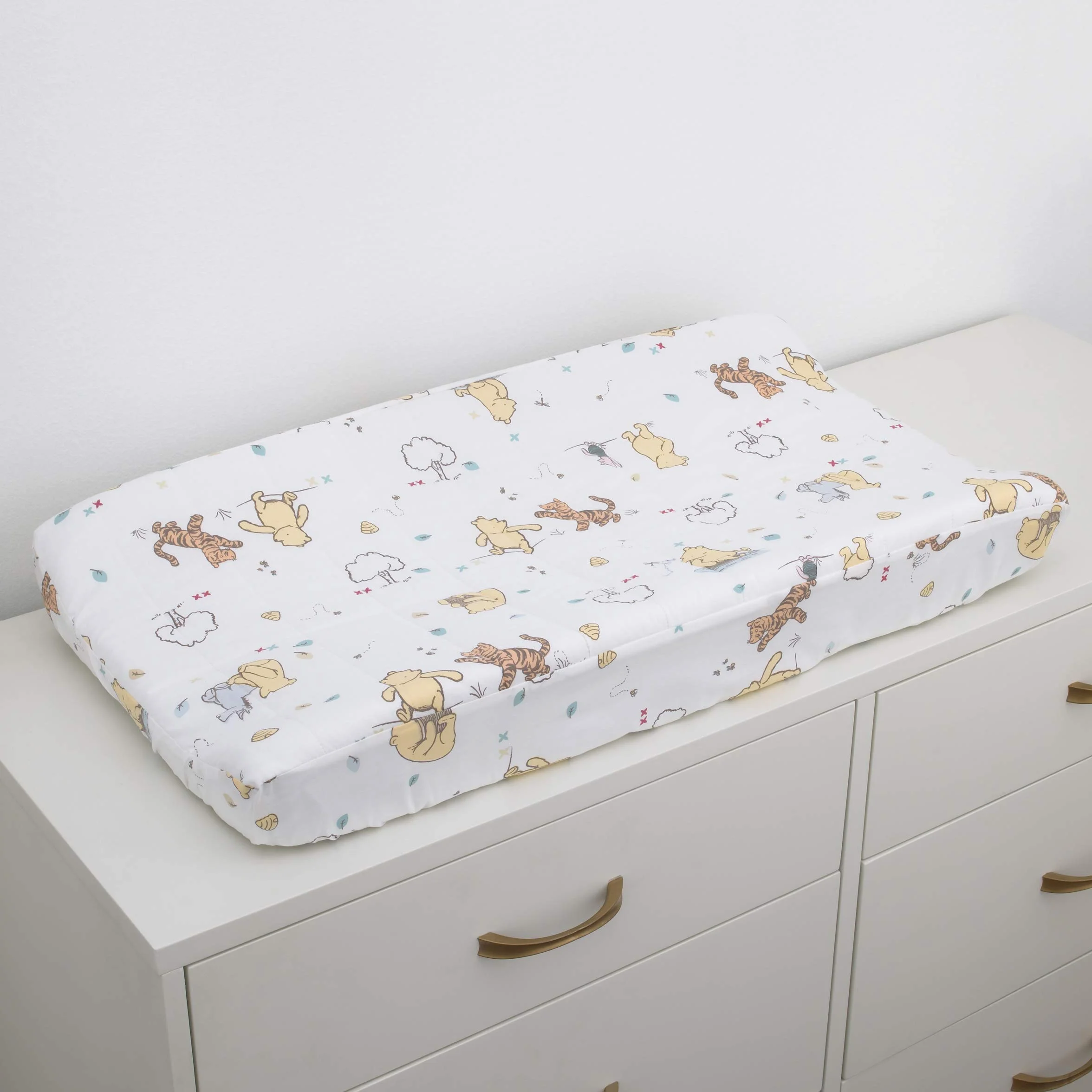 Disney Winnie The Pooh Classic Pooh 100% cotone trapuntato fasciatoio copertina, avorio/burro/acqua/arancione, 1 pezzo (confezione da 1)