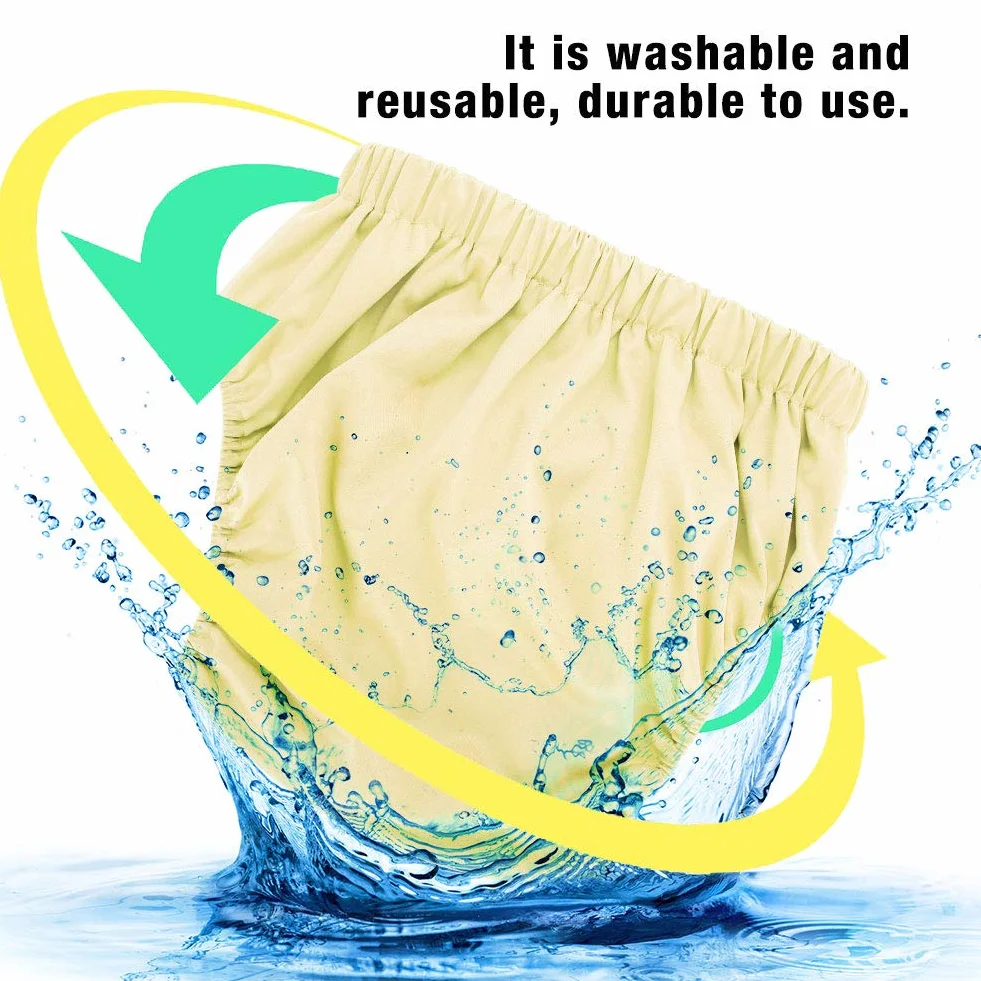 Couche Femme, Pannolini per Adulti con Pannolino Grande Regolabile Donna Blue305 Pannolino di Stoffa per Adulti Riutilizzabile Lavabile (giallo 102)