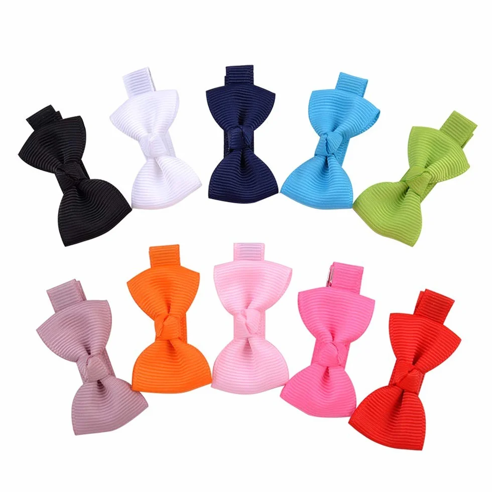 40 fiocchi per capelli da 5 cm con clip a coccodrillo e nastro in grosgrain, accessori per capelli per bambini, neonati e ragazzine