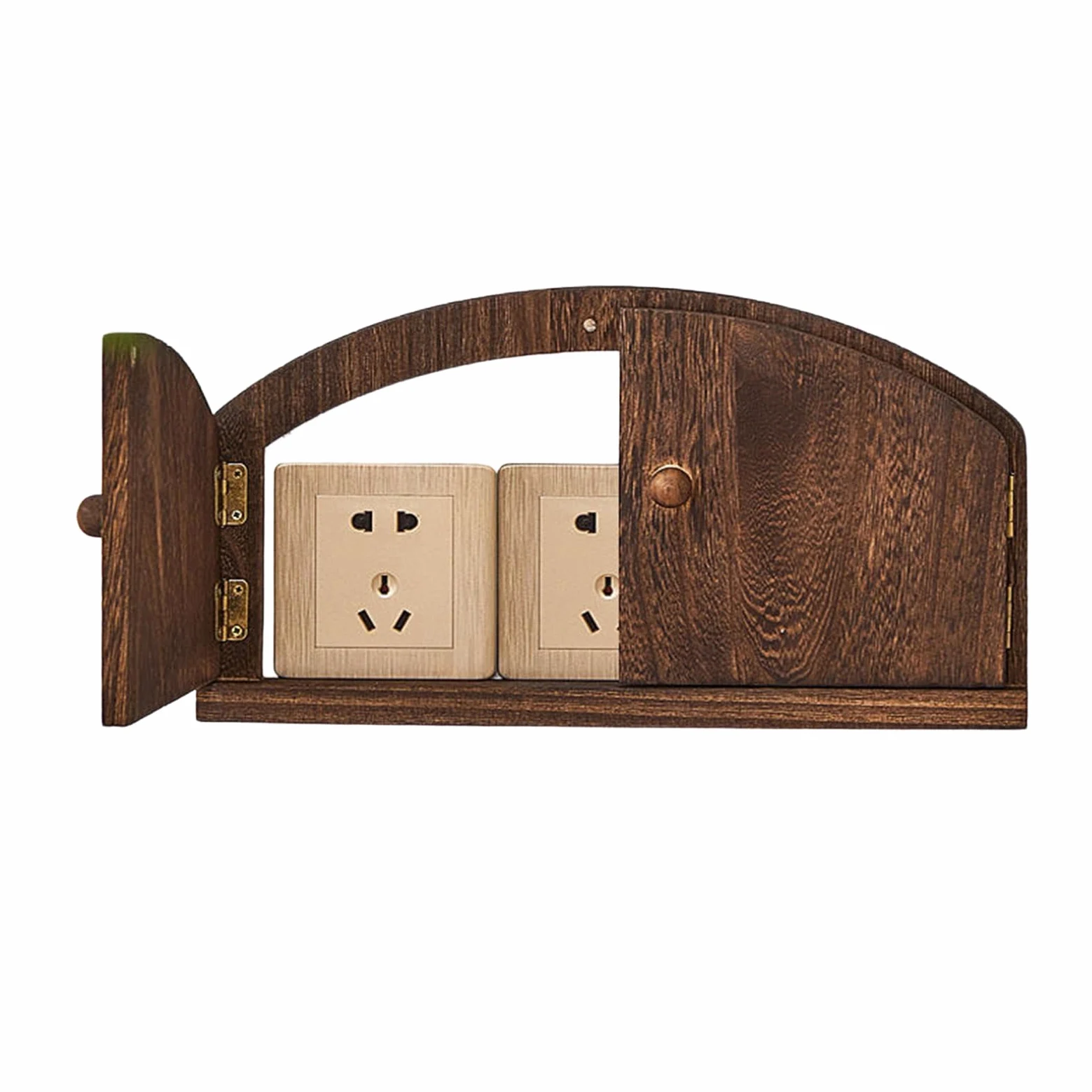 Copriprese da Parete in Legno Design Estetico Naturale con Rivestimento | Copriprese Eleganti Per Arredo Interni Soggiorno Camera Bebè Appartamento Dormitorio Ufficio Scuola Bambini Animali Domest