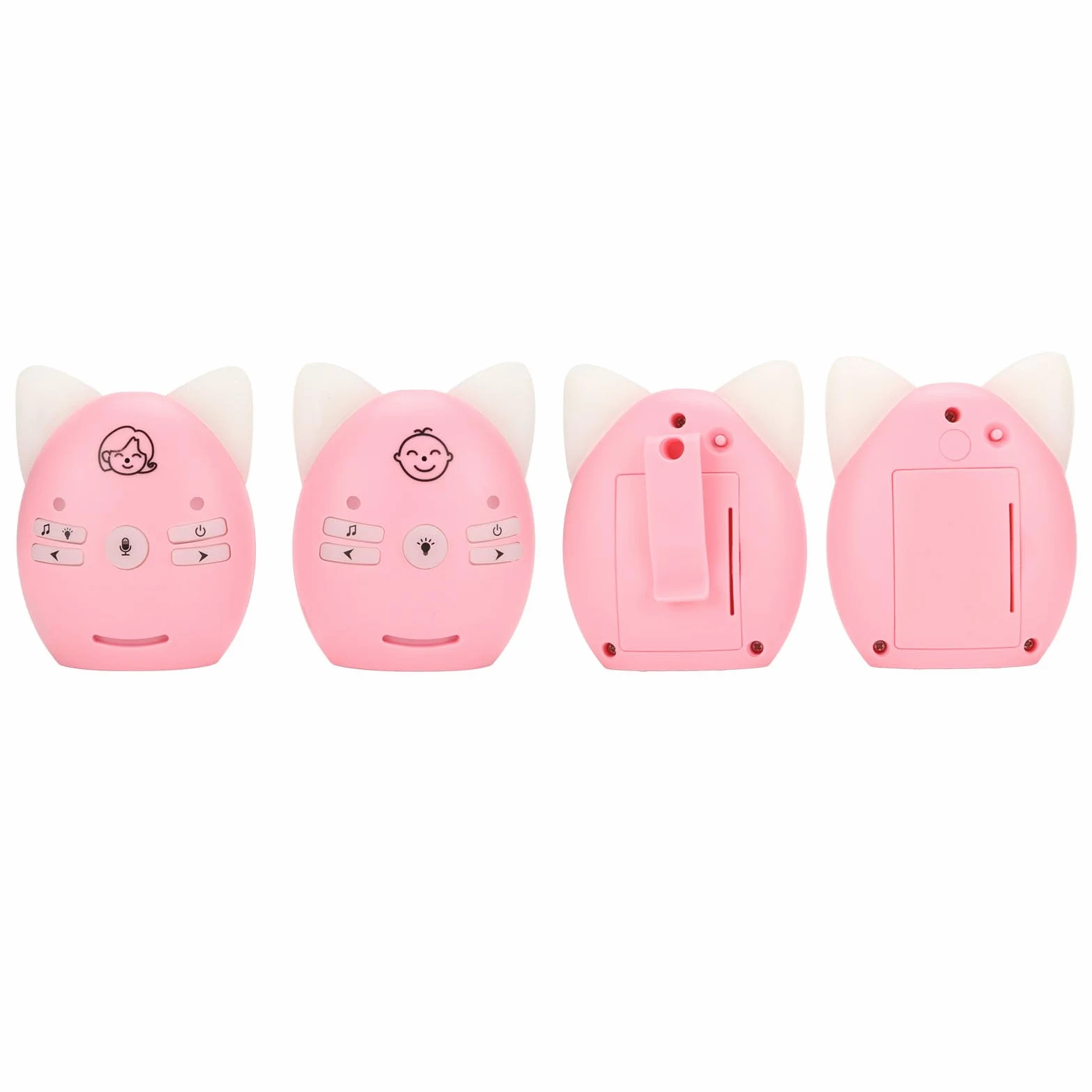 Baby Wireless Two Way Voice, Easy Carry 10dBm Audio Baby Monitor Suono Chiaro per la Casa (Rosa)