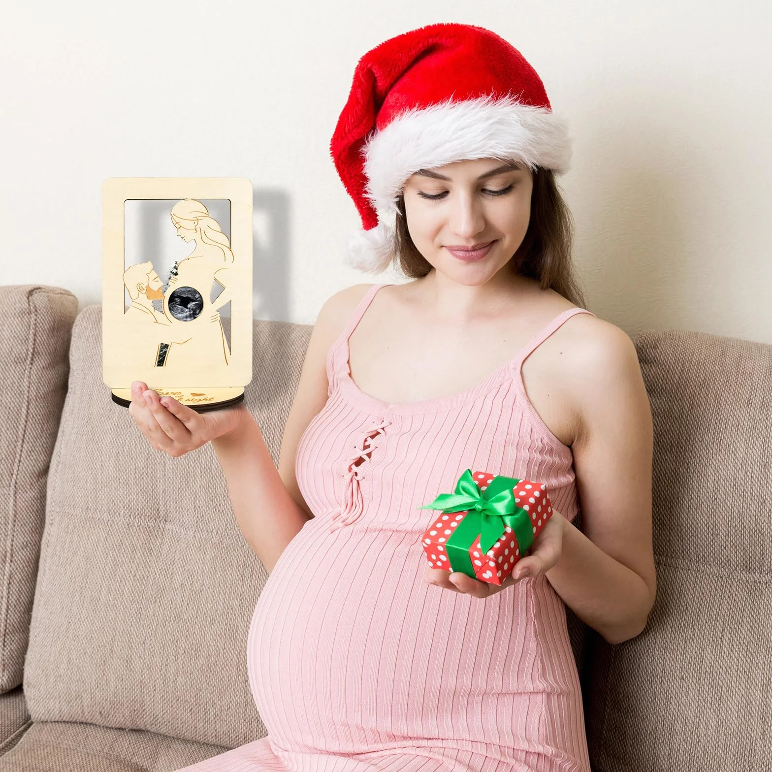 SUNYOK Cornice Mamma e Papà Regalo per Mamma Festa per Bambino Donne Incinte iIdee Regalo per Future Mamme Baby Shower