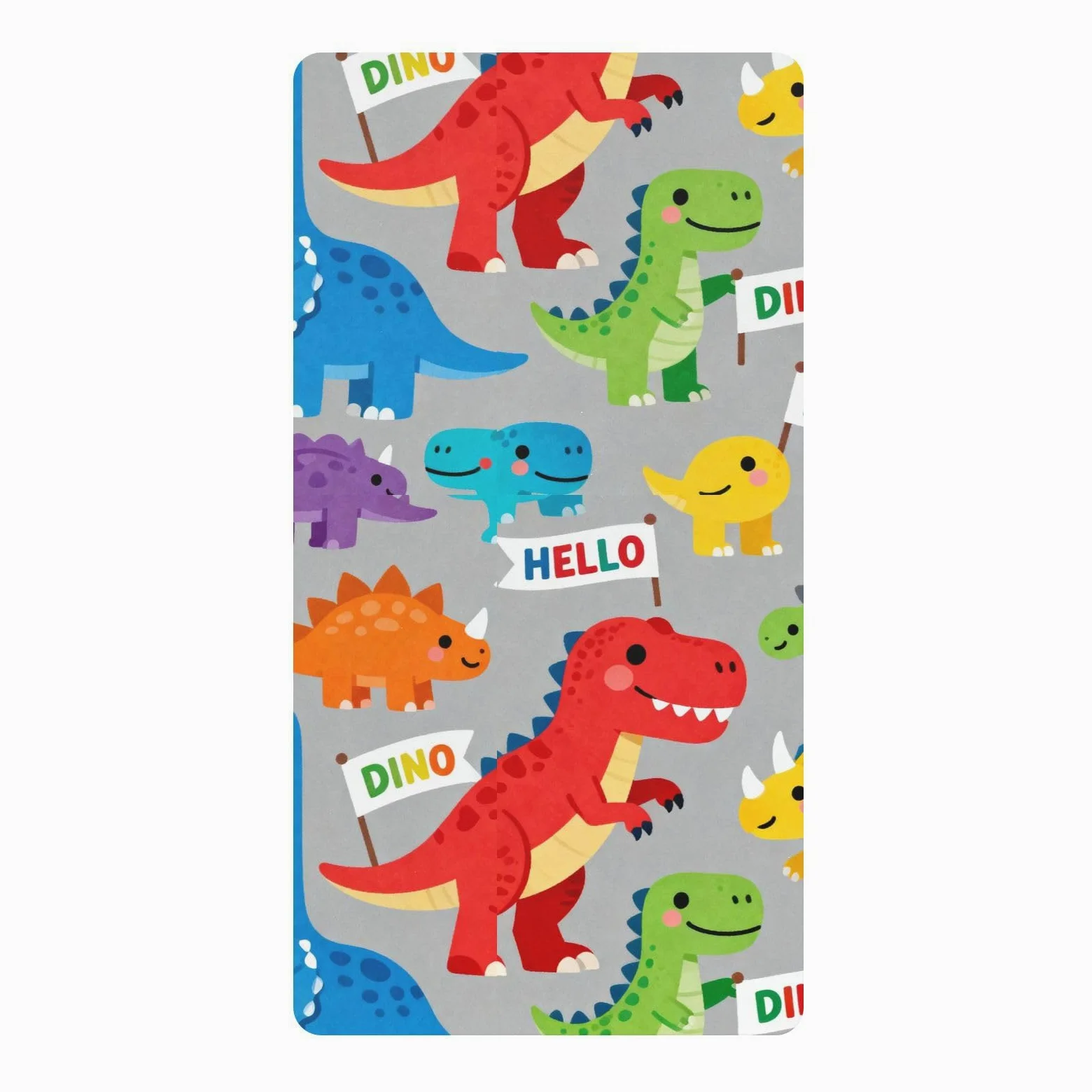 Lenzuola per culla con motivo dinosauro per neonati e ragazze, in cotone, ultra morbido, decorazione per lettino per bambini, confezione da 1