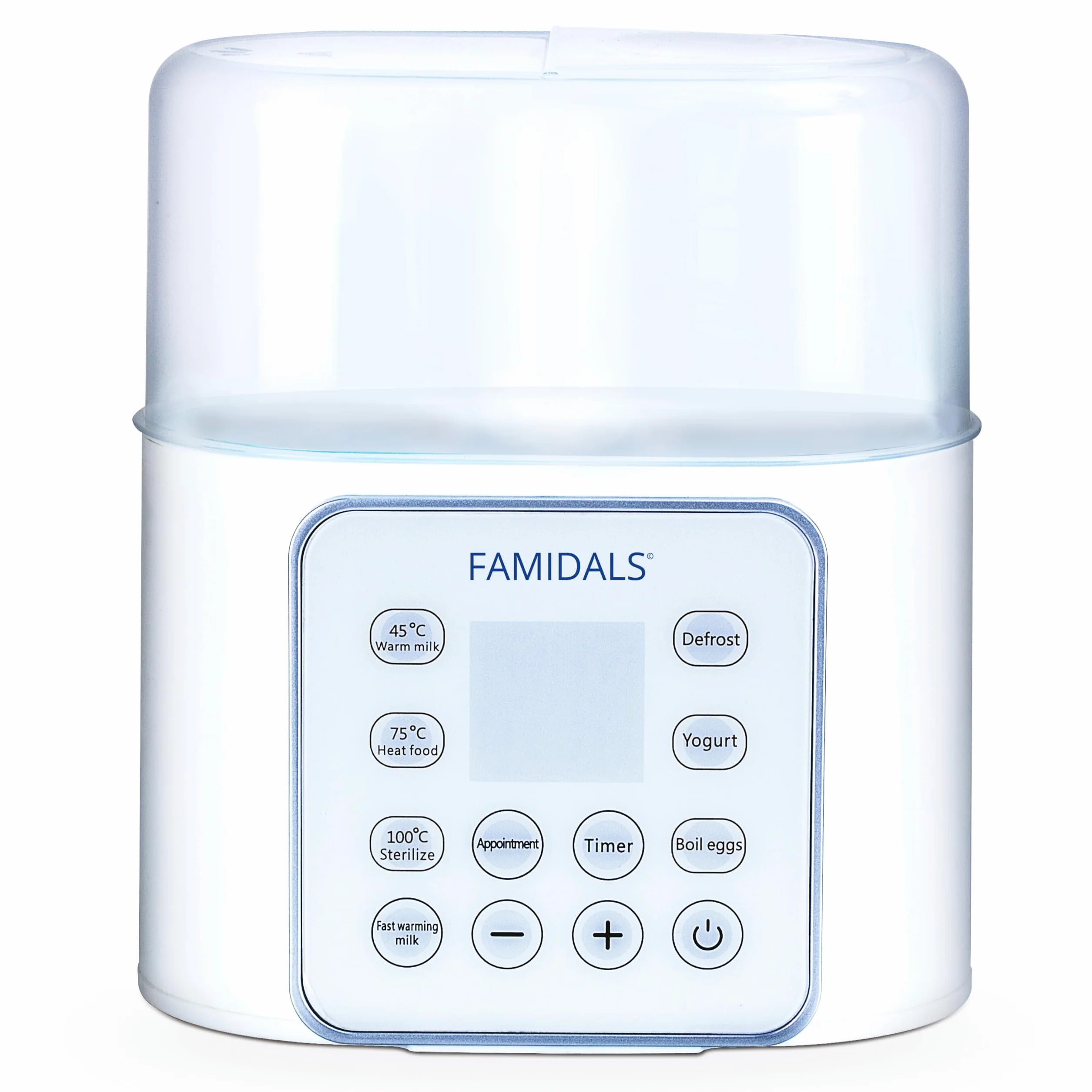 Scaldabiberon Sterilizzatore Neonato 9 in 1 scaldalatte, sterilizzatore, scongelatore, omogeneizzatore, fermentatore, cuociuova, timer, programmazione dell'accensione