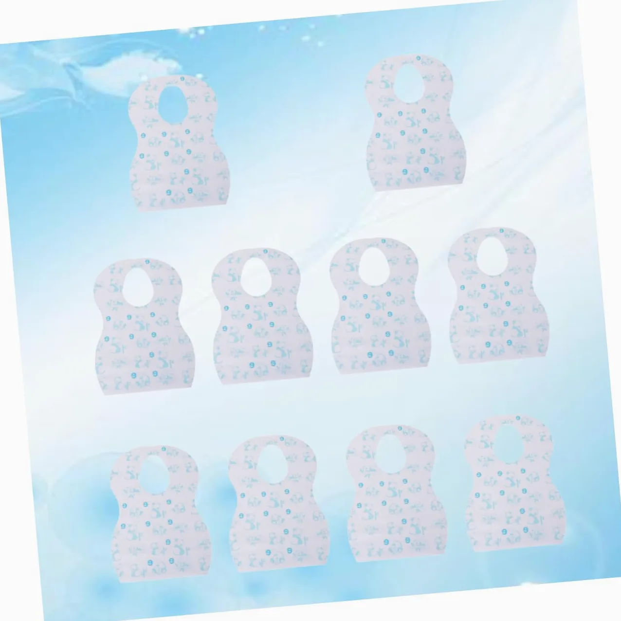 ifundom 30pezzi Bavaglini Usa e Getta Impermeabili Per Design Pratico Per Mantenere Tuo Pulito e Asciutto Stile Casual Variabile