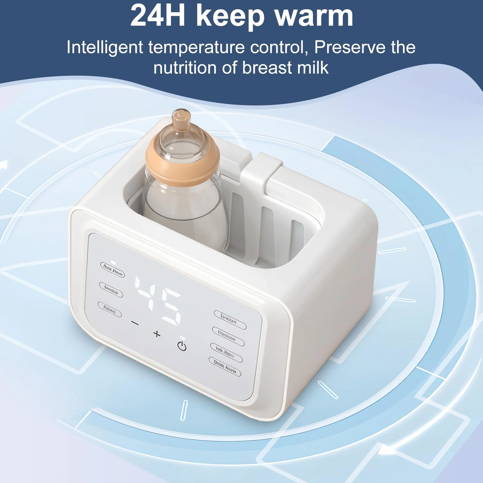 Scaldabiberon e Sterilizzatore Multifunzione 8-in-1, Biberon sterilizzatore Senza BPA, Riscaldamento Rapido, Scongelare, Scalda per Latte Materno, Scaldabaschette per Bambini con Display LCD