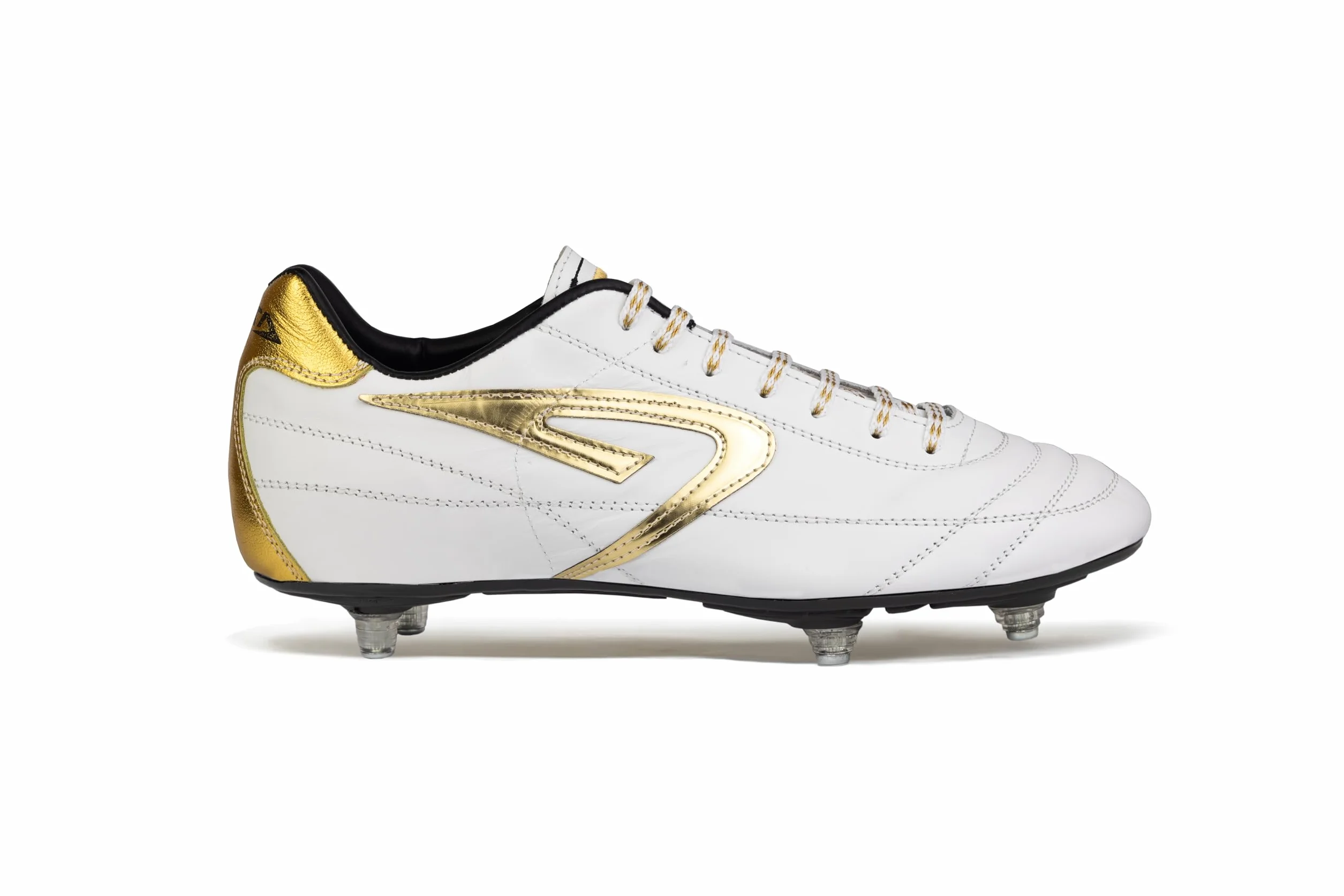 Scarpe da Rugby in Pelle di Vitello Soft Ground con 6 Tacchetti Intercambiabili - Club Rugby