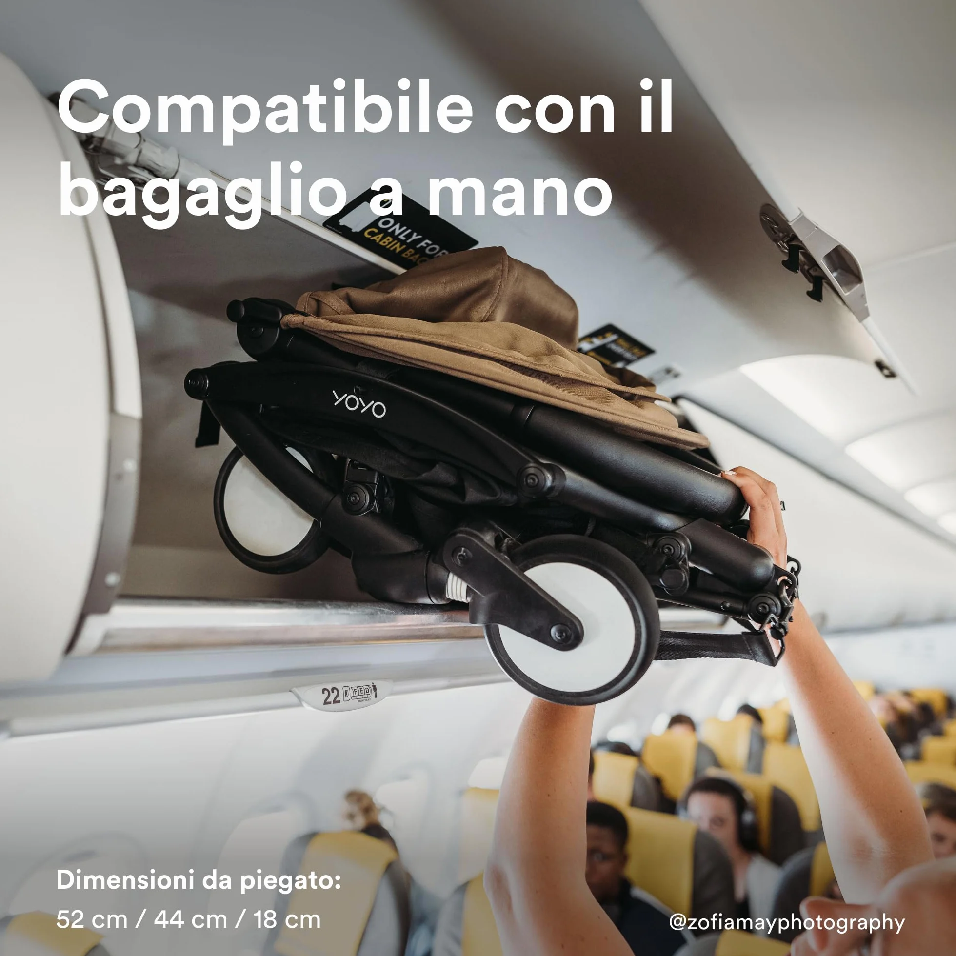 Stokke YOYO 6+ Color Pack, Ginger - Solo tessuti: cuscino per seduta, capottina estendibile e tasca posteriore con cerniera - Richiede telaio YOYO (venduto separatamente)