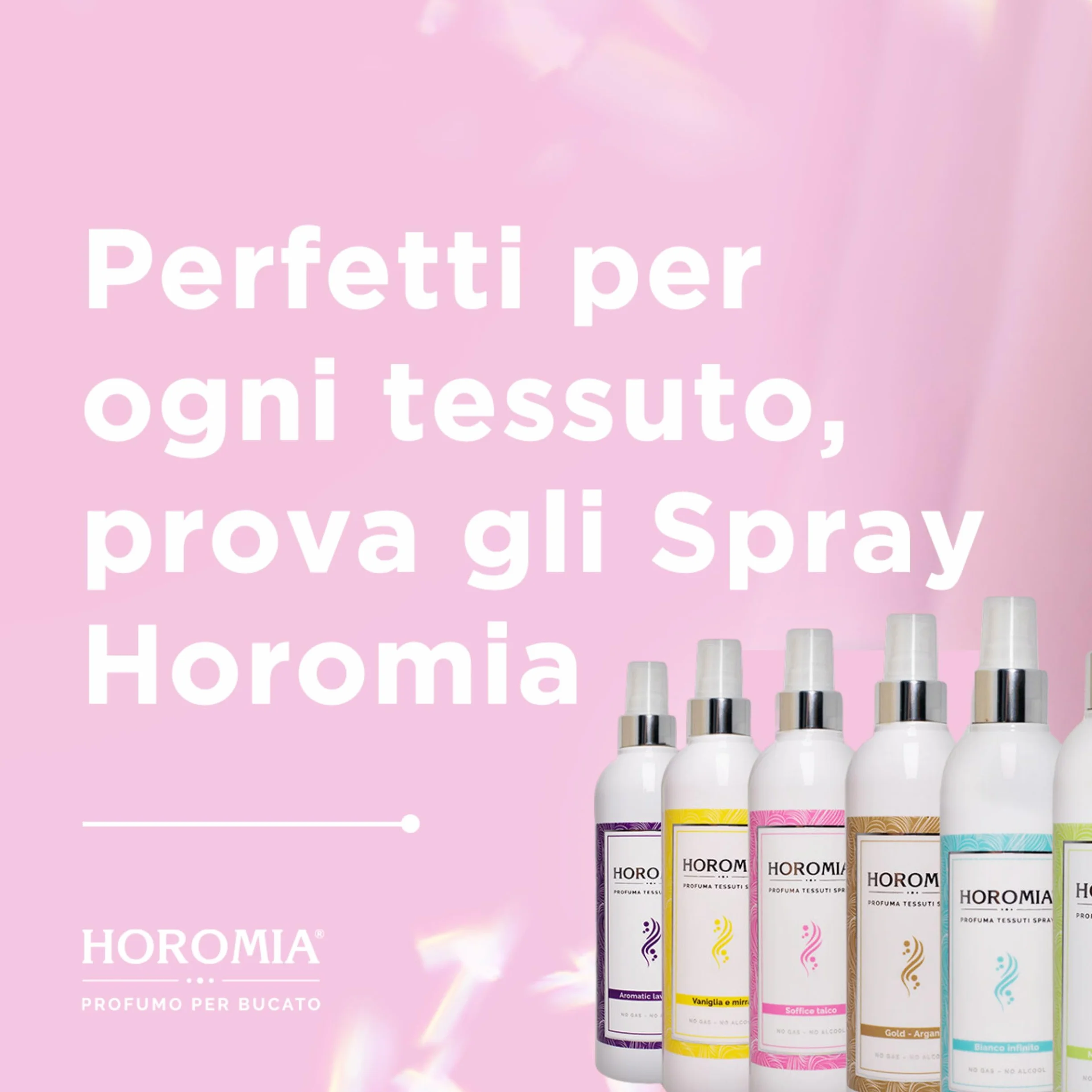 HOROMIA Horotwins Profuma Bucato 250ml e Deo Tessuti Spray 250ml - Confezione Regalo Baby Talco