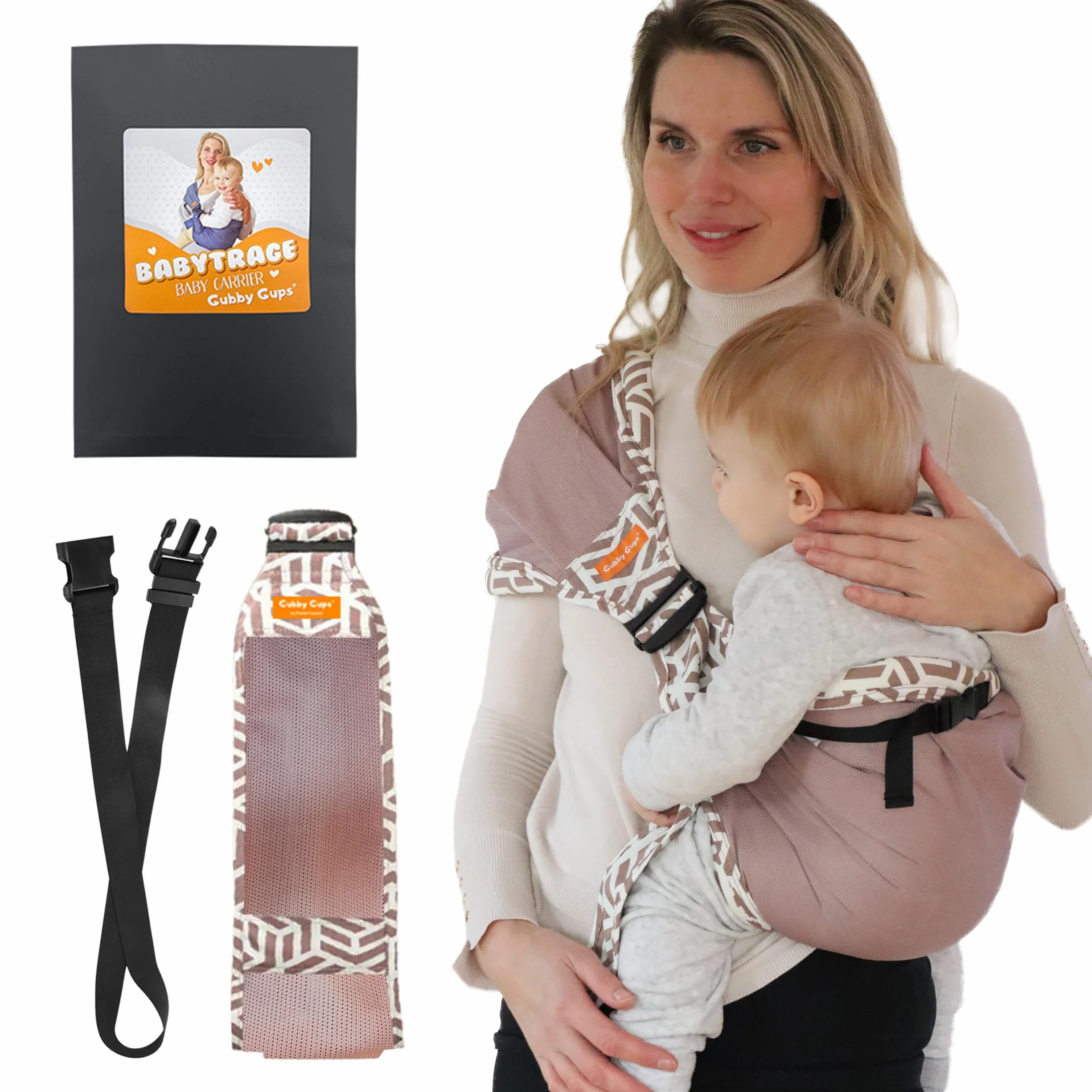 Marsupio Laterale per Neonati e Bambini – Fascia Porta Bebè Ergonomica per Uso Quotidiano – Hip Carrier Leggero e Compatto fino a 15 kg