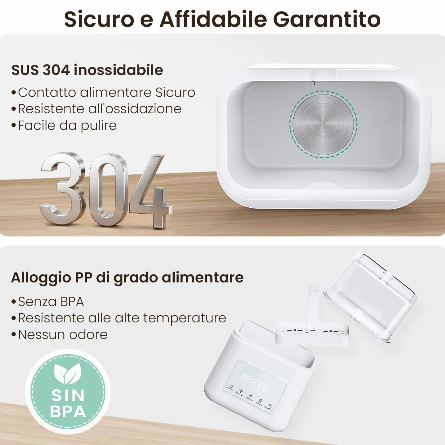 Scaldabiberon e Sterilizzatore Biberon 10 in 1,Scalda biberon e Scalda Pappa 230W Riscaldamento Rapido e Sbrinamento,con Display LCD,Timer,Mantiene il Calore,Senza BPA